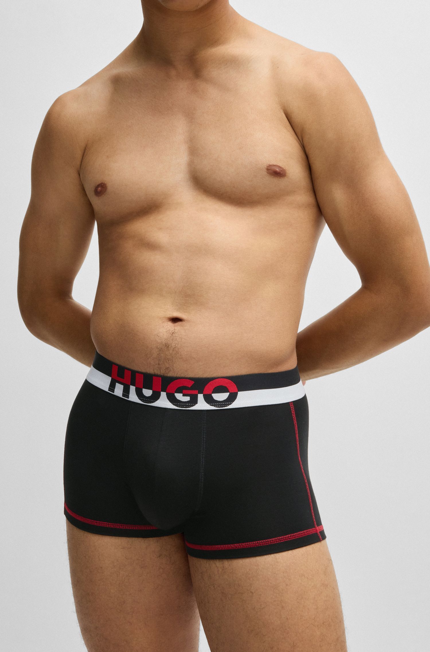 HUGO - Quần lót dáng trunks vải jersey co giãn