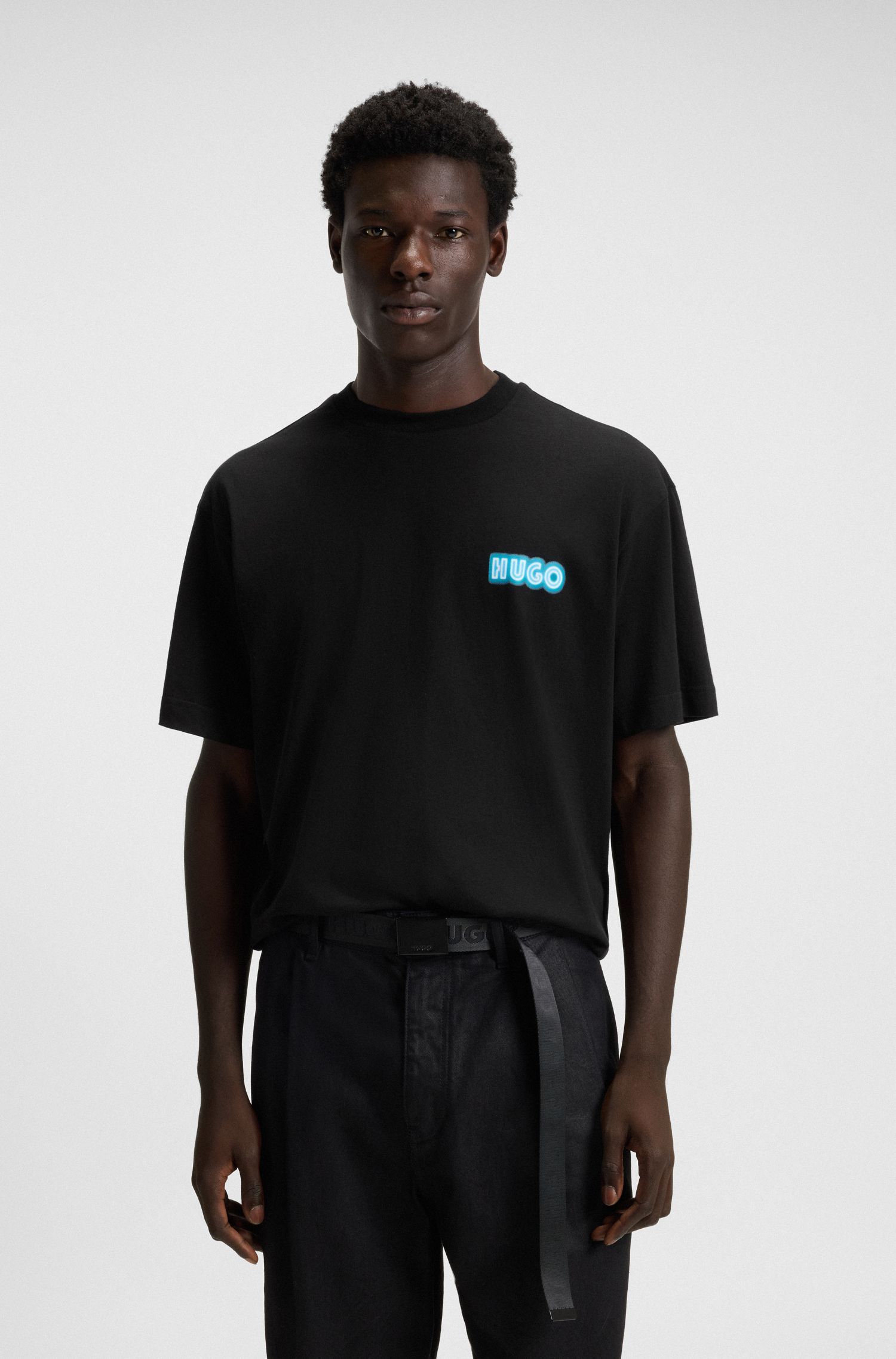 Áo thun cotton-jersey in logo artwork