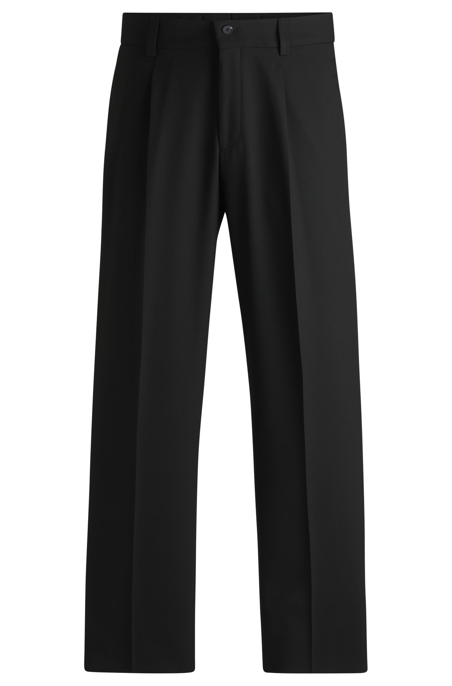 HUGO - Quần dài dáng modern-fit vải twill co giãn