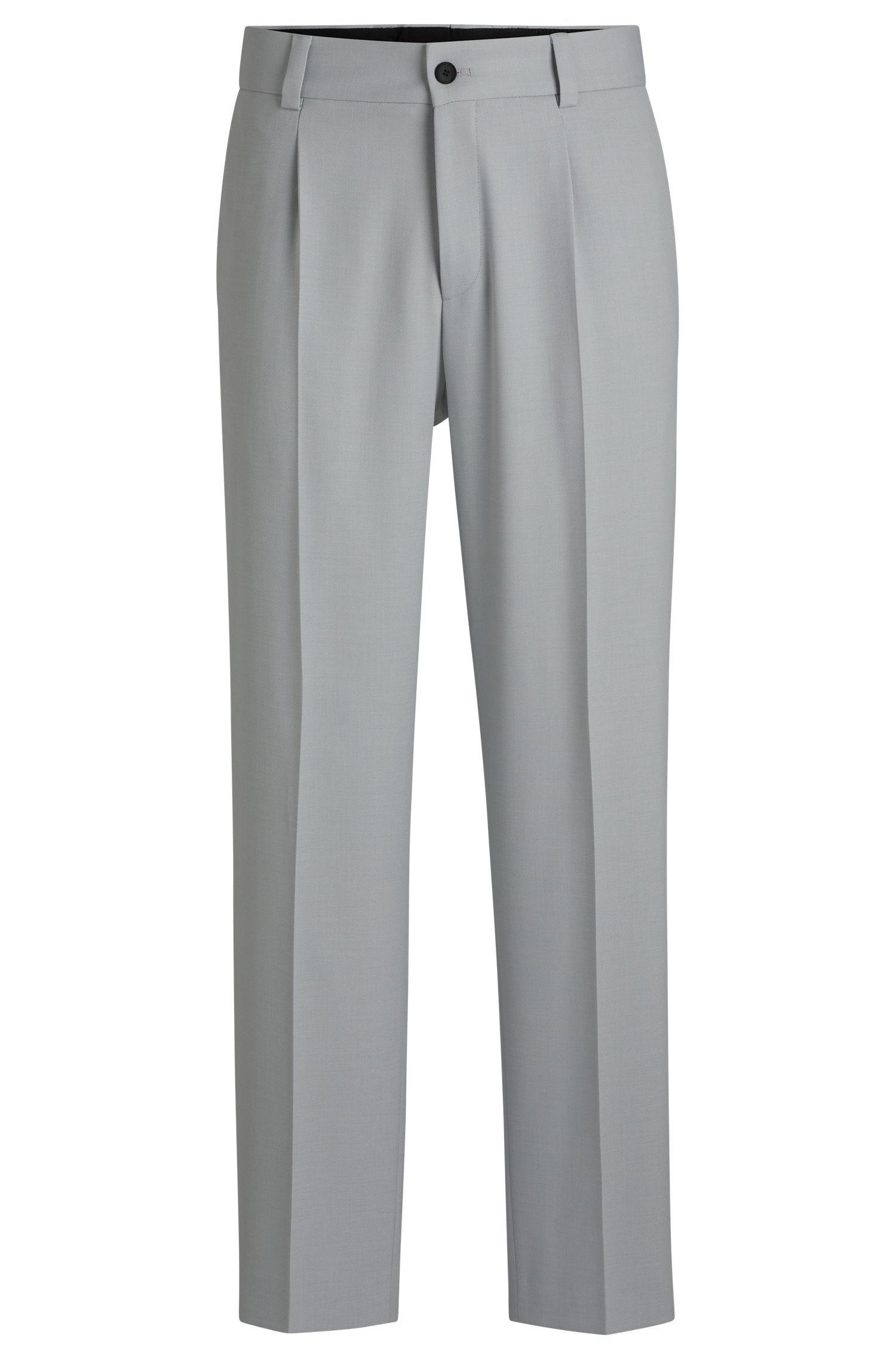 HUGO - Quần dài dáng modern-fit vải twill co giãn