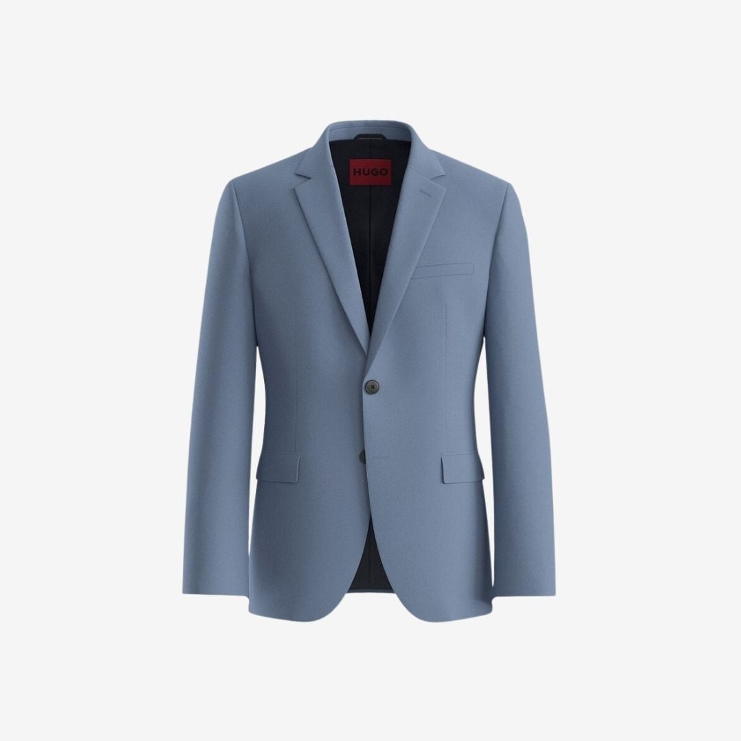 Áo blazer dáng extra-slim-fit vải len pha