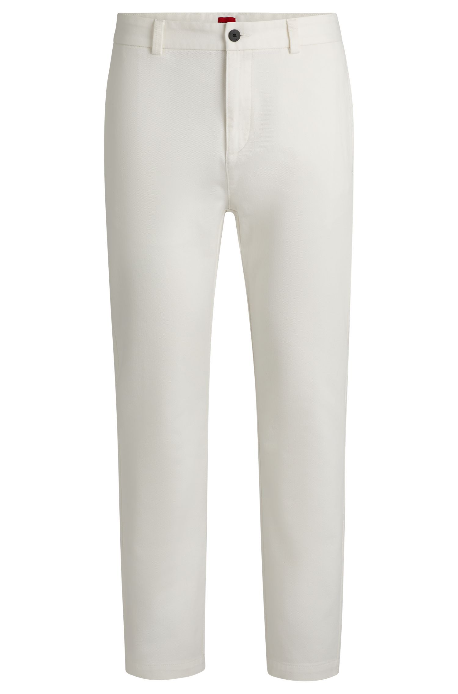 HUGO - Quần tây dáng slim fit vải cotton twill