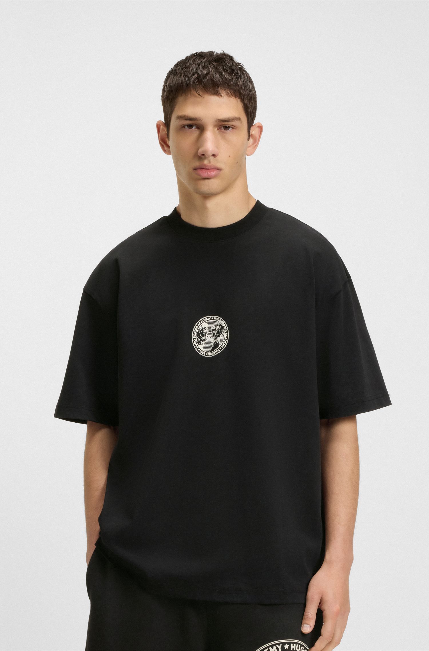 Áo thun cotton jersey in hình boxing