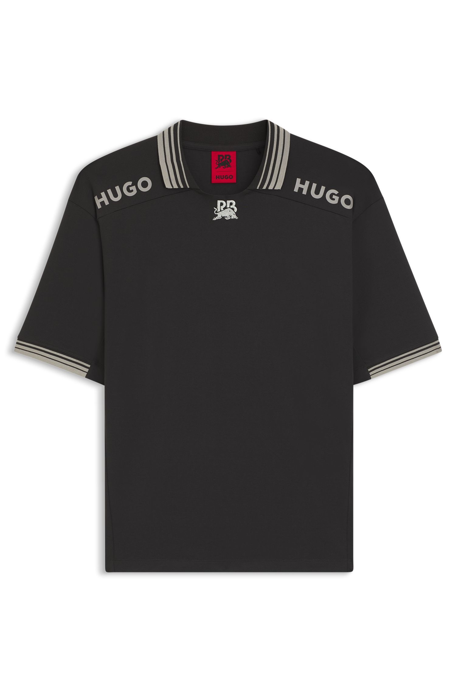 HUGO - Áo polo HUGO x RB có logo và viền phối màu
