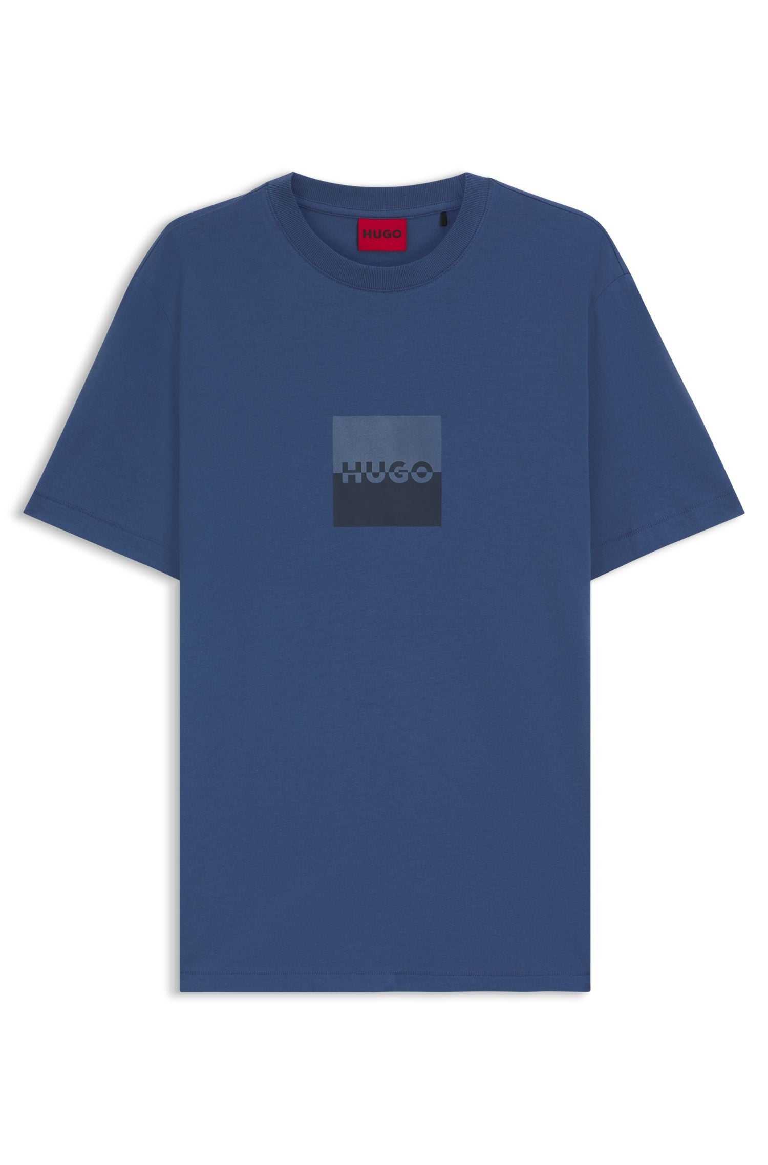 Áo thun dáng regular fit cotton jersey in logo tách