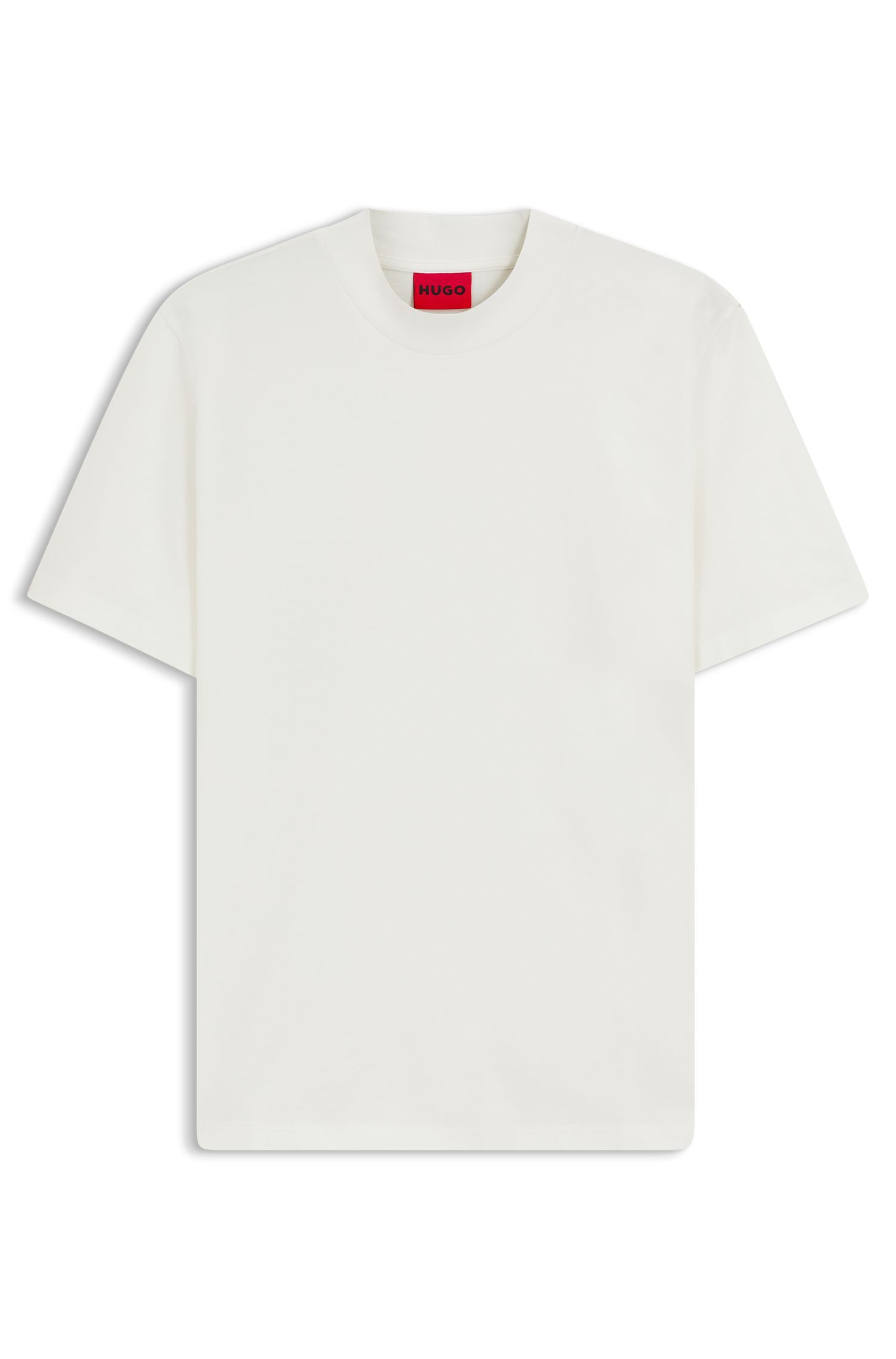 Áo thun cổ đứng dáng slim-fit vải cotton co giãn