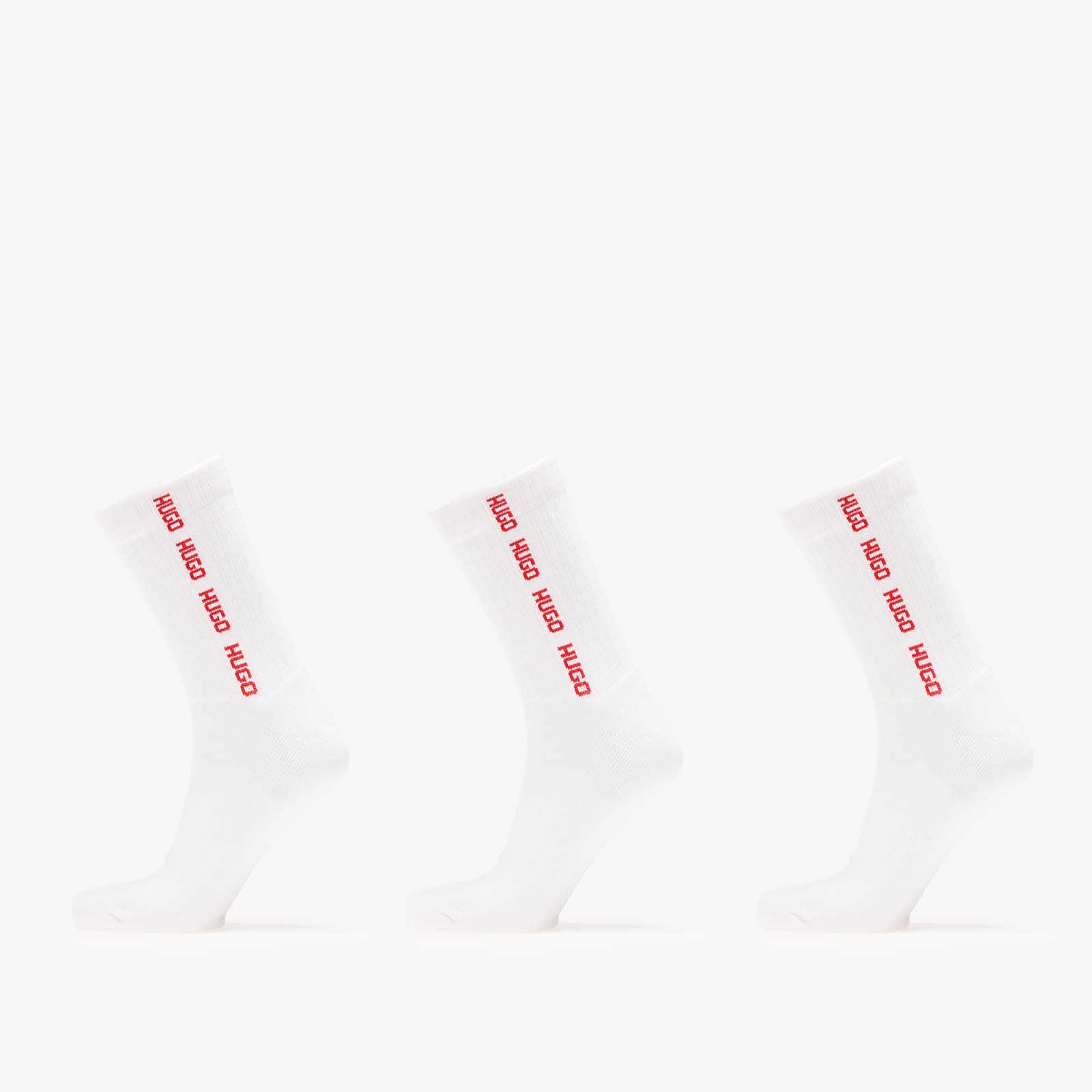 HUGO - Set 3 đôi tất nam cổ ngắn in logo lặp lại