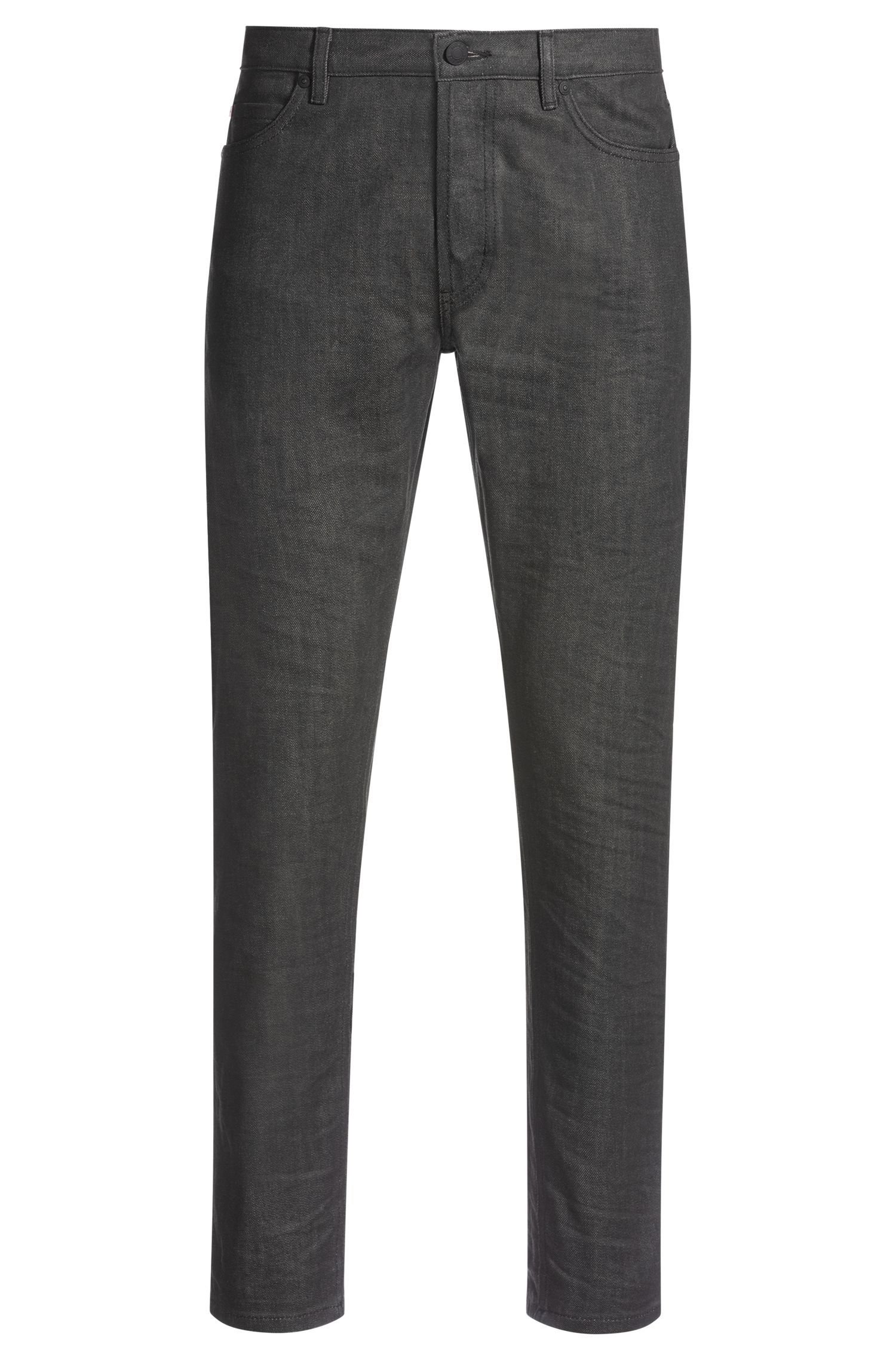 HUGO x RB quần jeans denim co giãn màu xám
