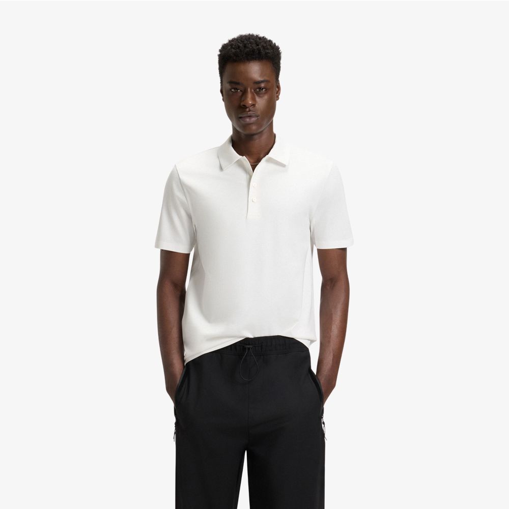 HUGO - Áo polo dáng slim fit cotton mercerized