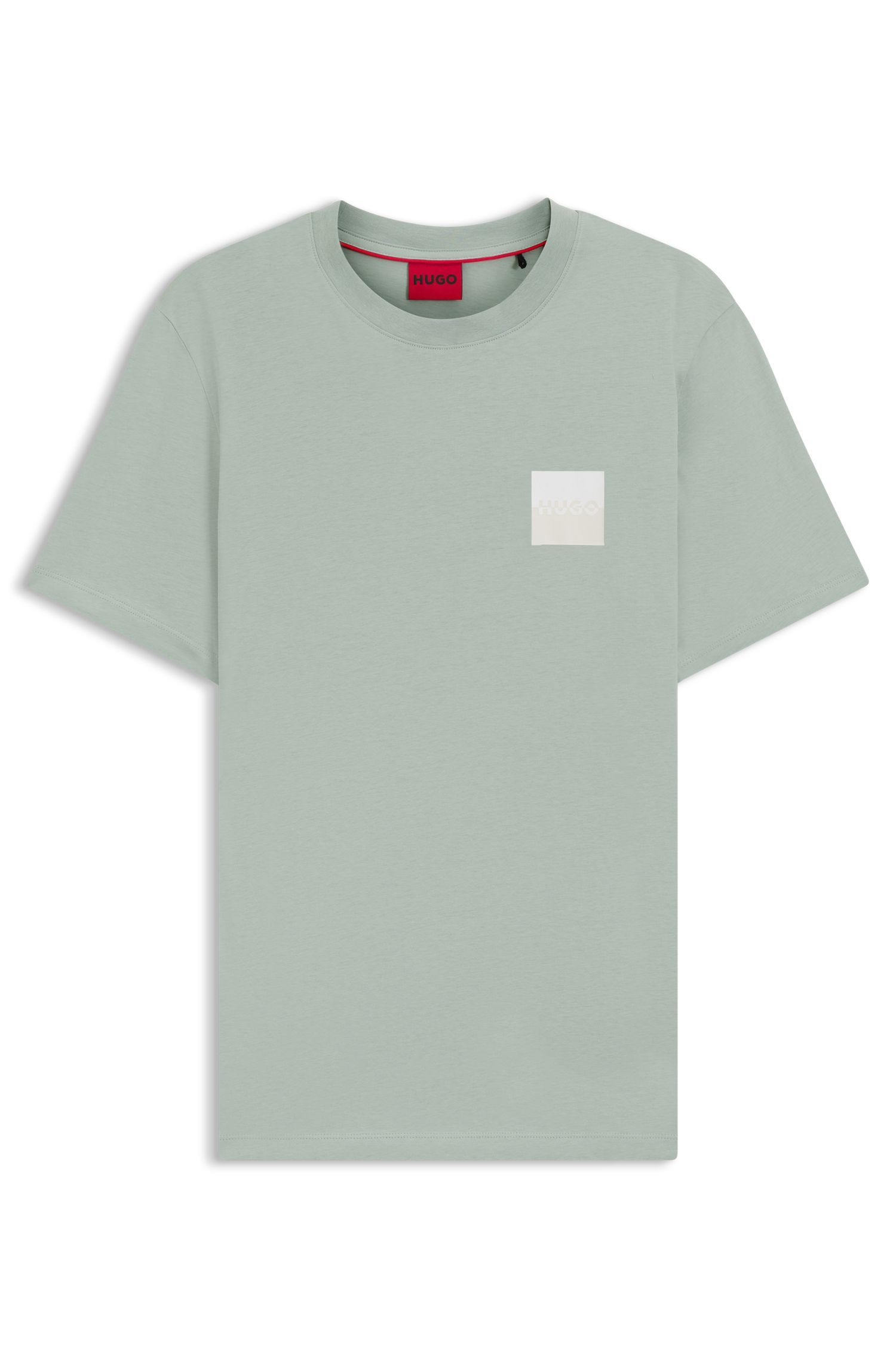 HUGO - Áo thun cotton jersey in logo tách