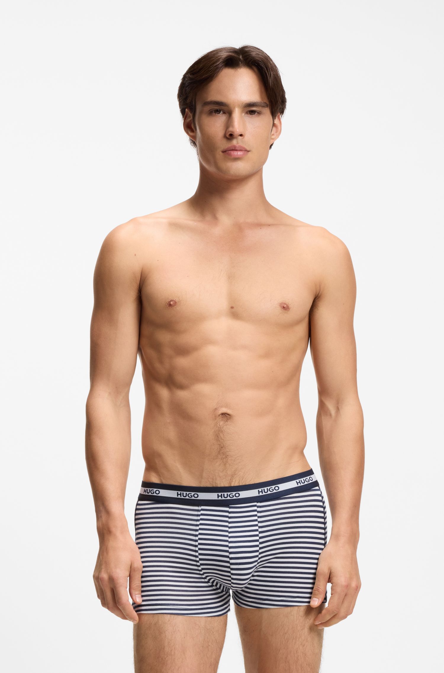 HUGO - Bộ 3 quần lót dáng trunk cotton co giãn