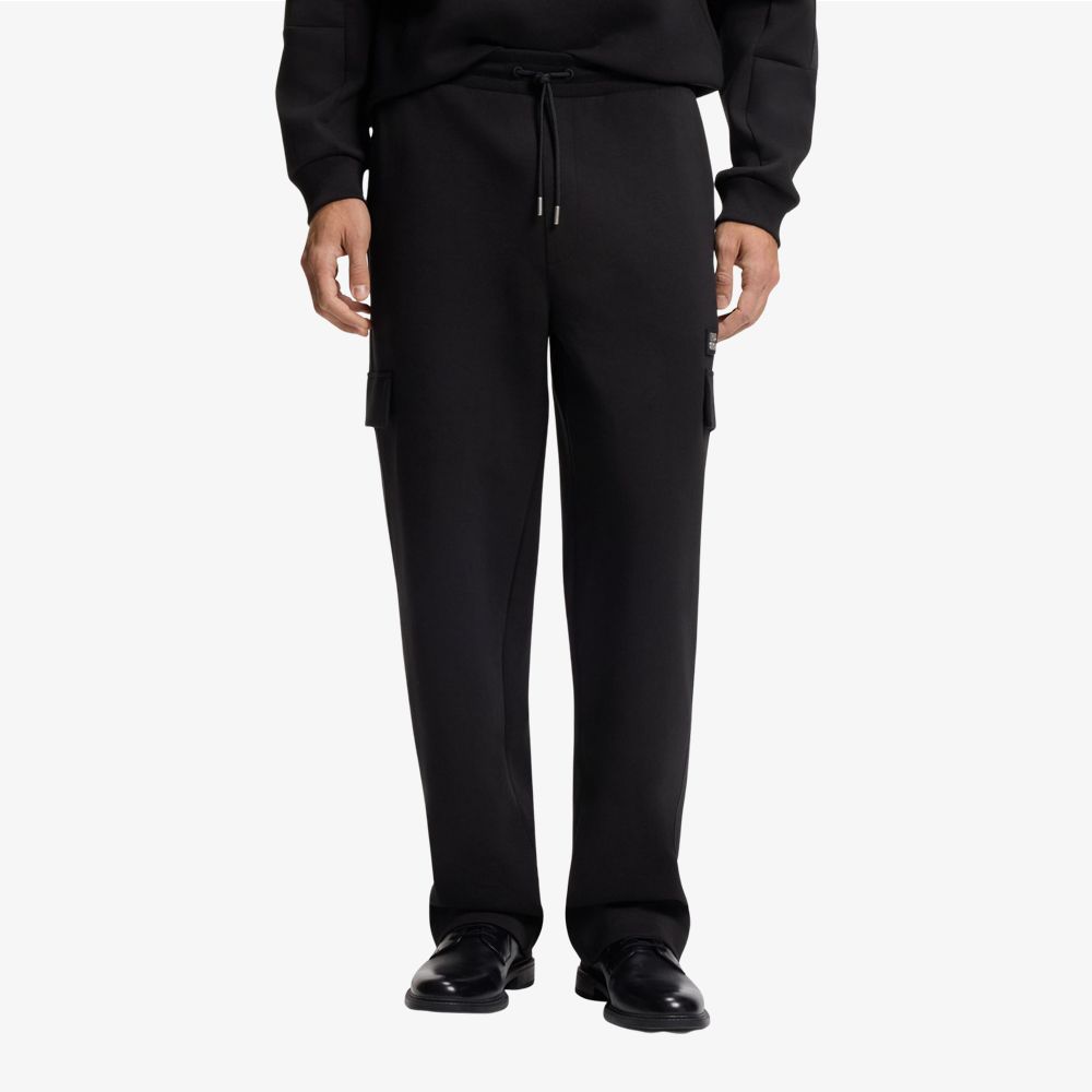 HUGO - Quần sweatpants pha cotton kèm họa tiết geometric-tape