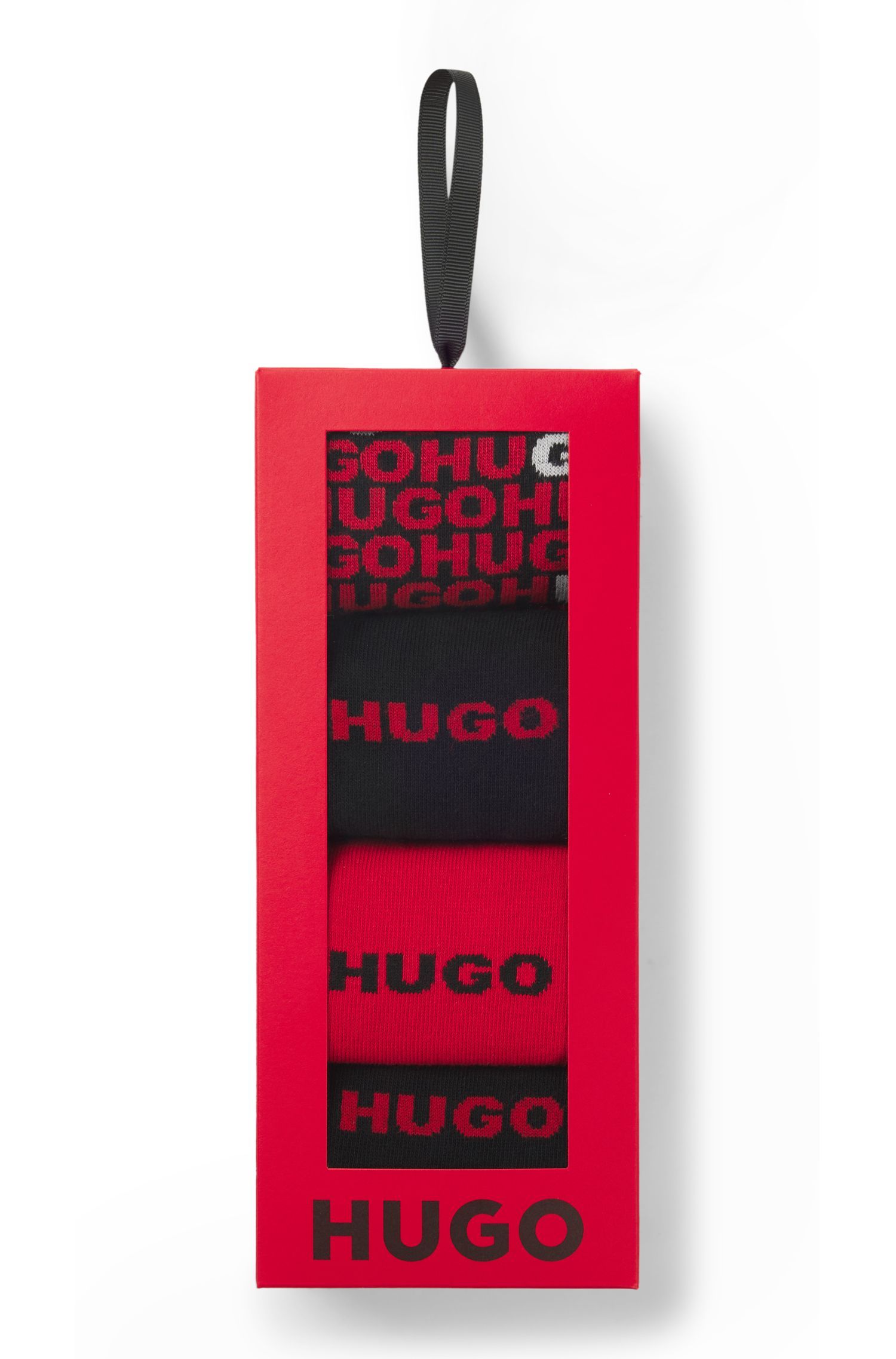 HUGO - Bộ bốn đôi tất dài vừa kèm logo