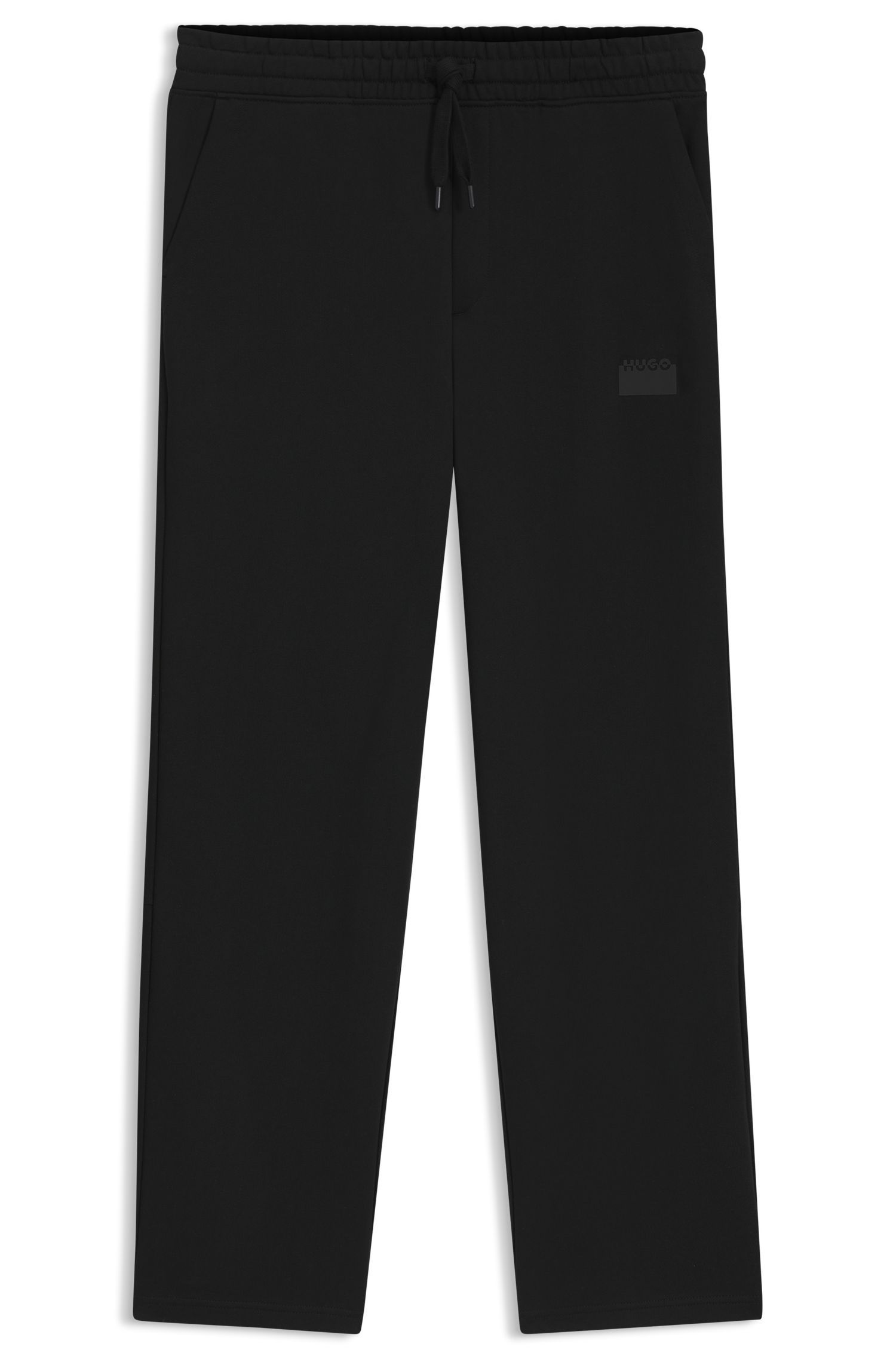HUGO - Quần sweatpants cotton terry in logo cắt đôi