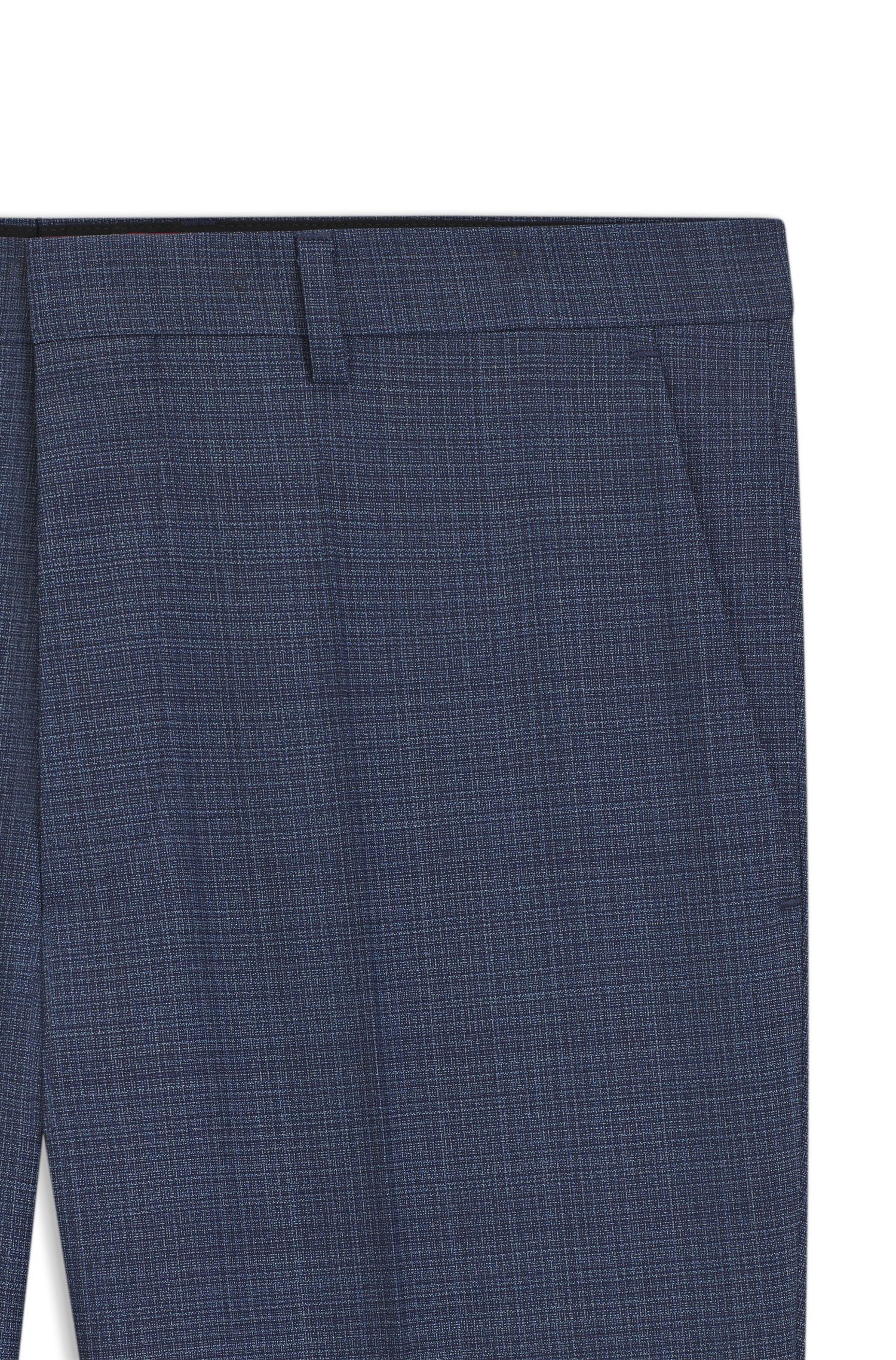 HUGO - Quần âu dáng extra-slim-fit len mouliné