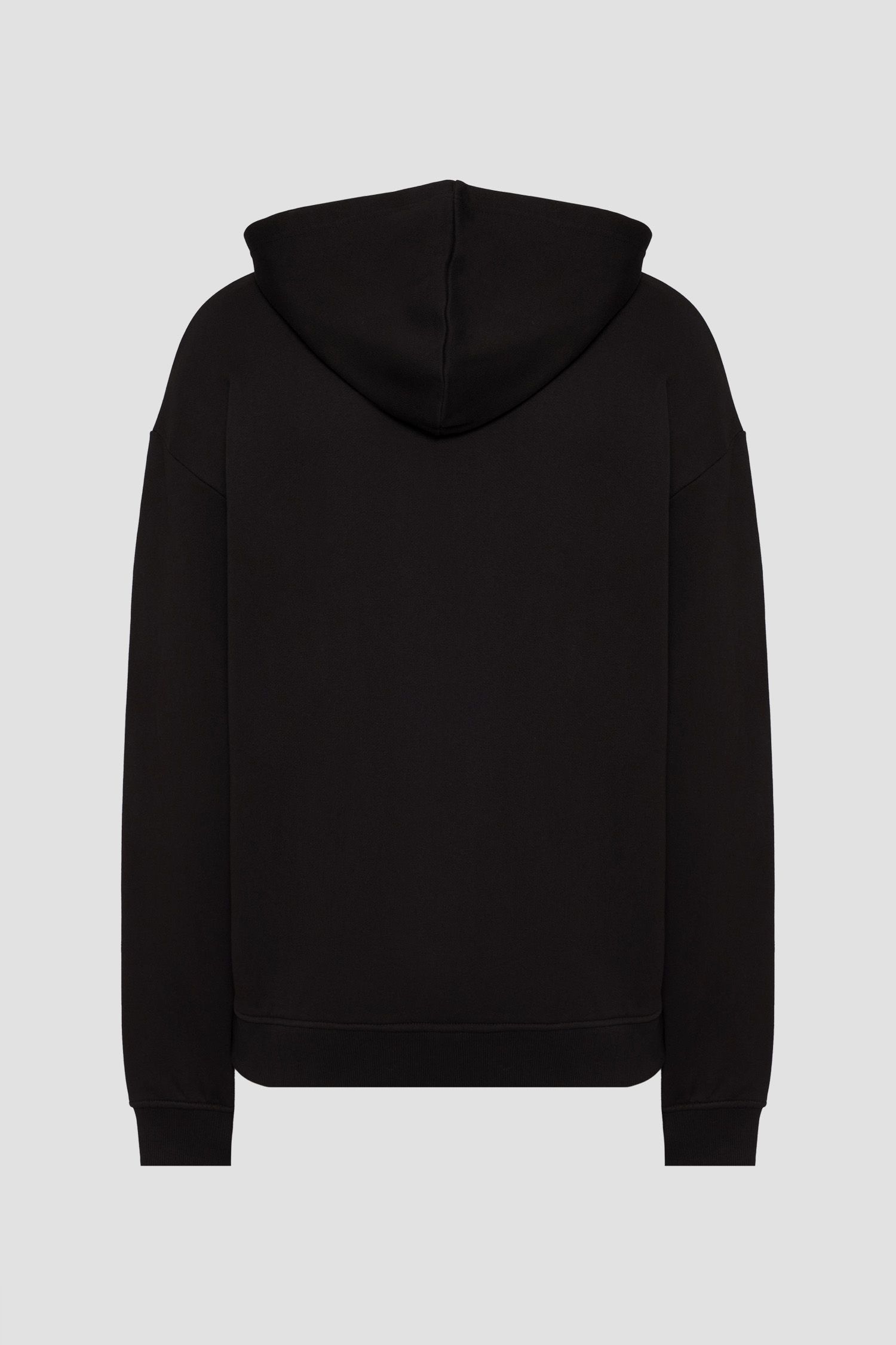 HUGO - Áo hoodie kéo khóa in logo cắt đôi