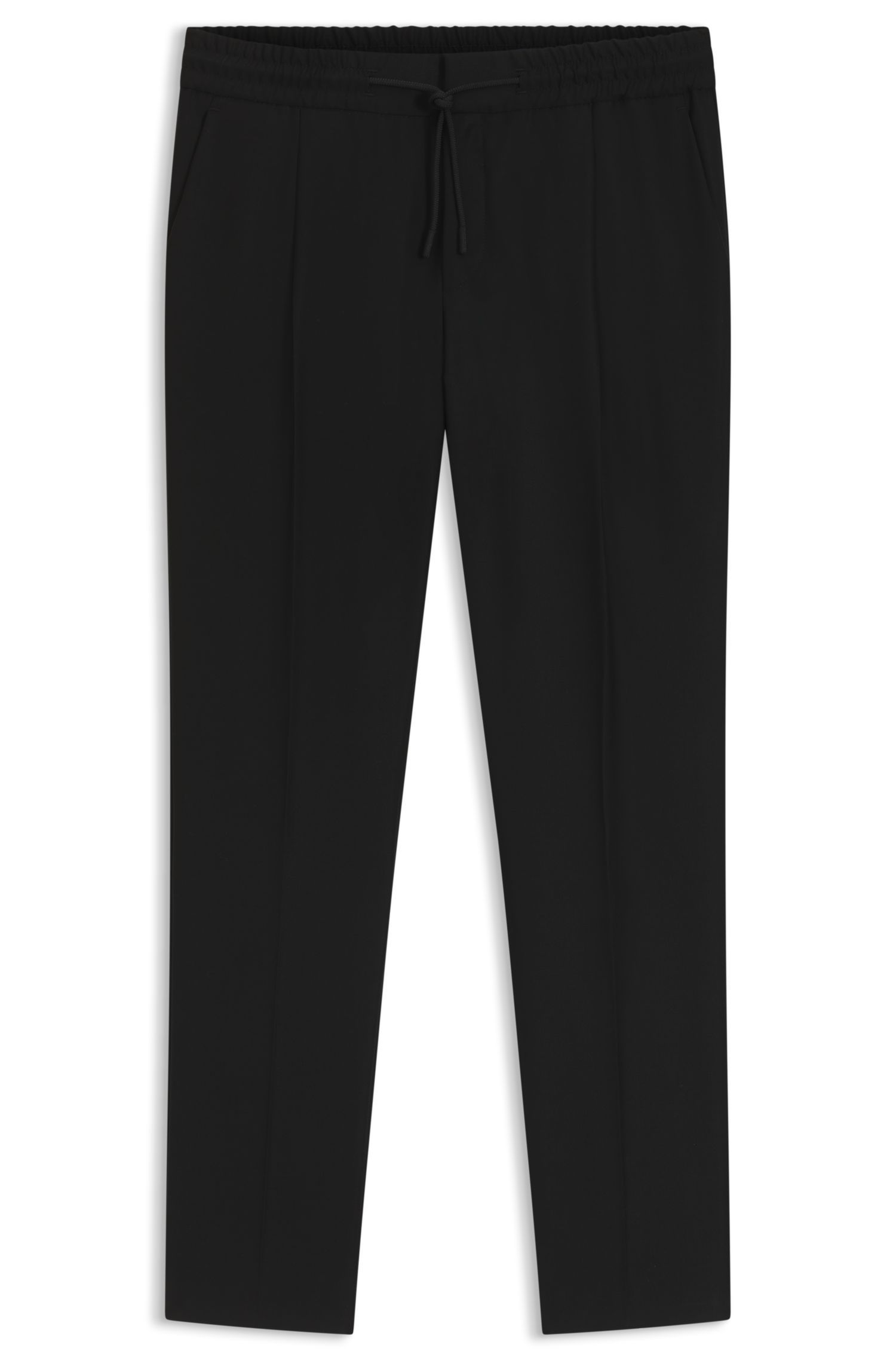 HUGO - Quần âu dáng slim-fit vải twill len pha