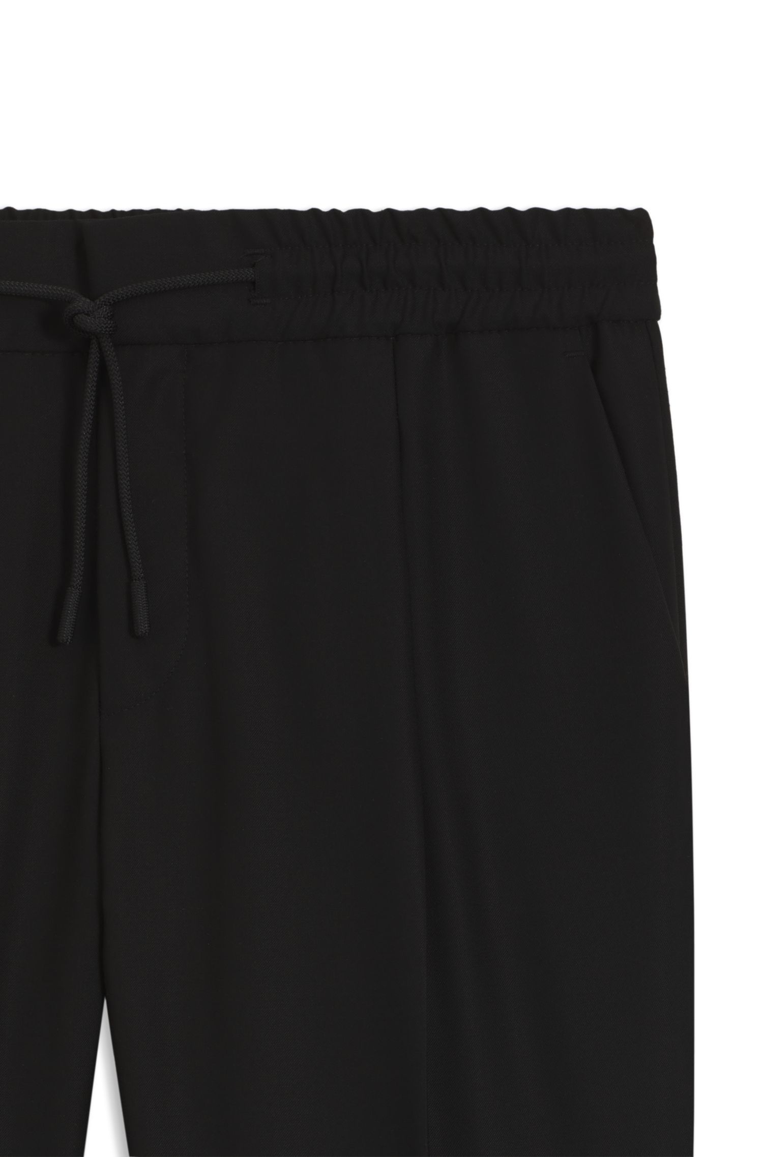 HUGO - Quần âu dáng slim-fit vải twill len pha