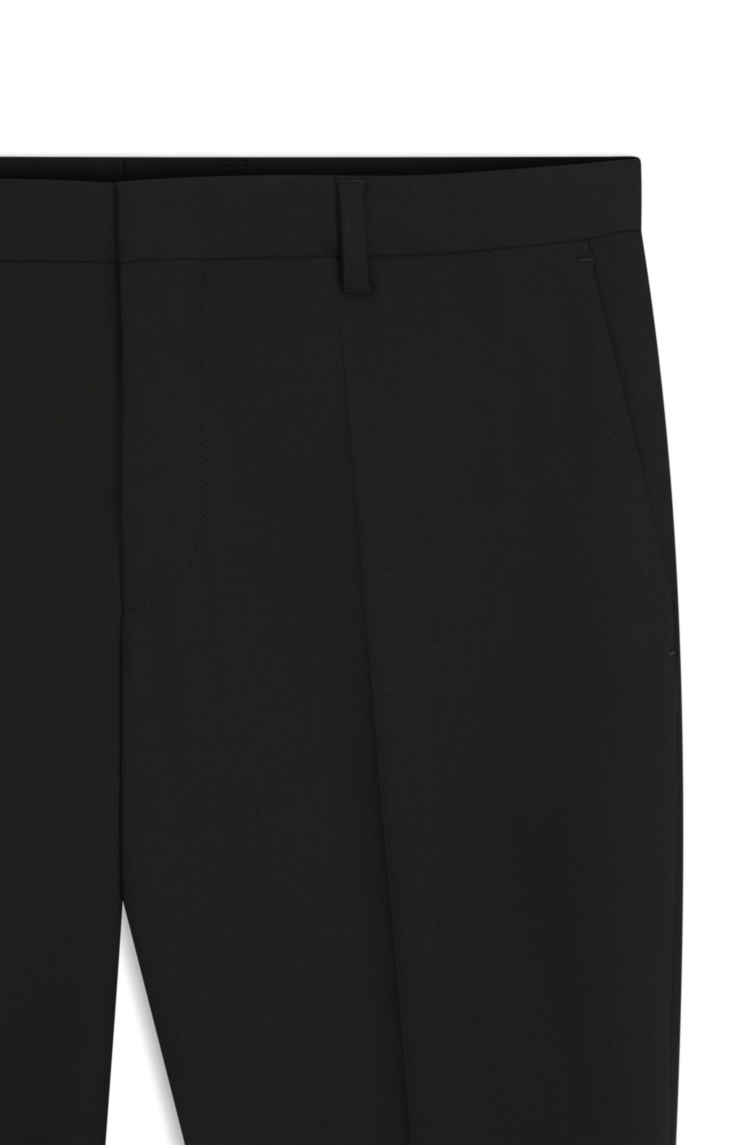 HUGO - Quần âu vải len pha dáng slim fit