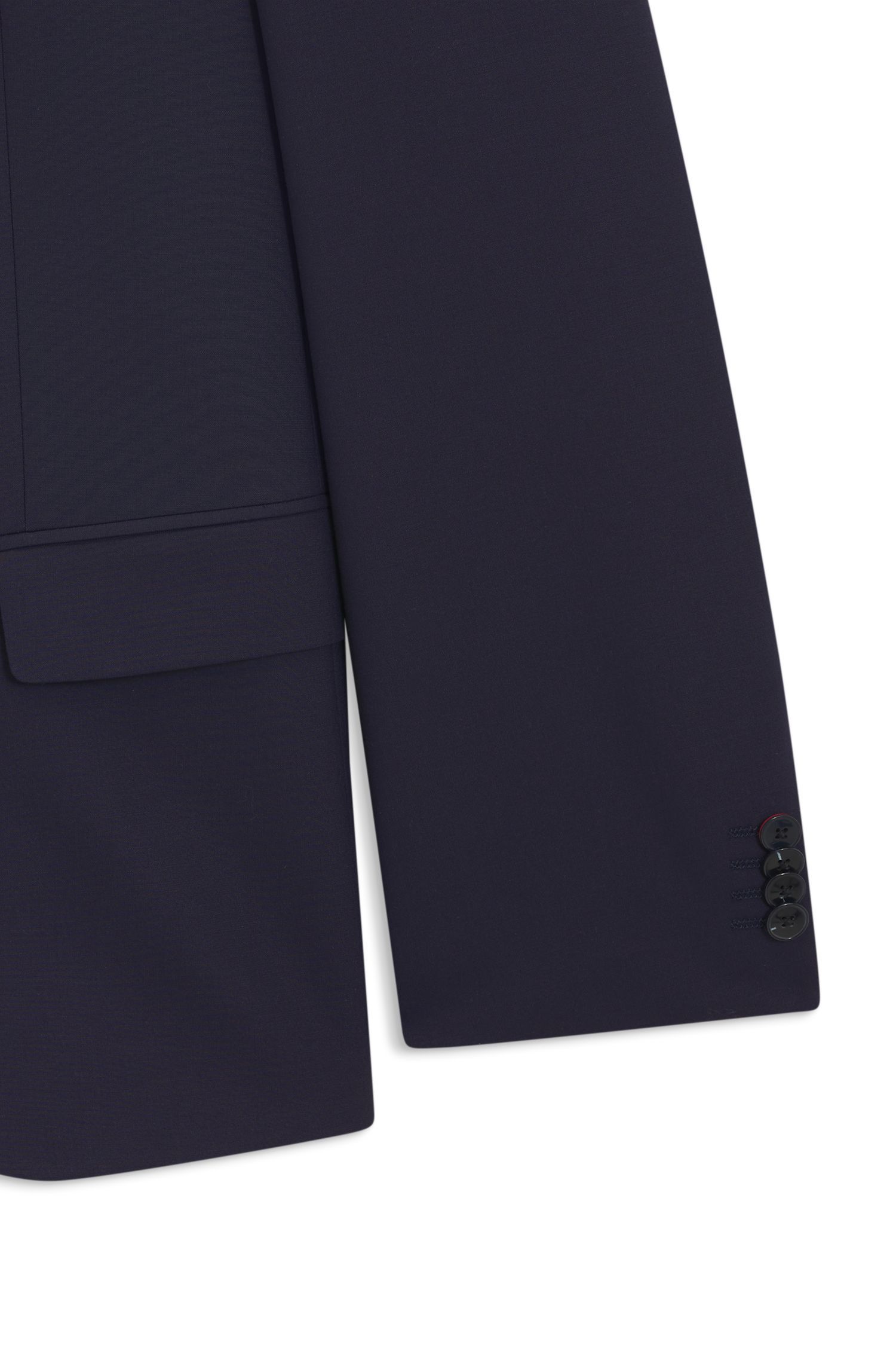 HUGO - Bộ vest ba mảnh slim fit chất liệu wool-blend poplin