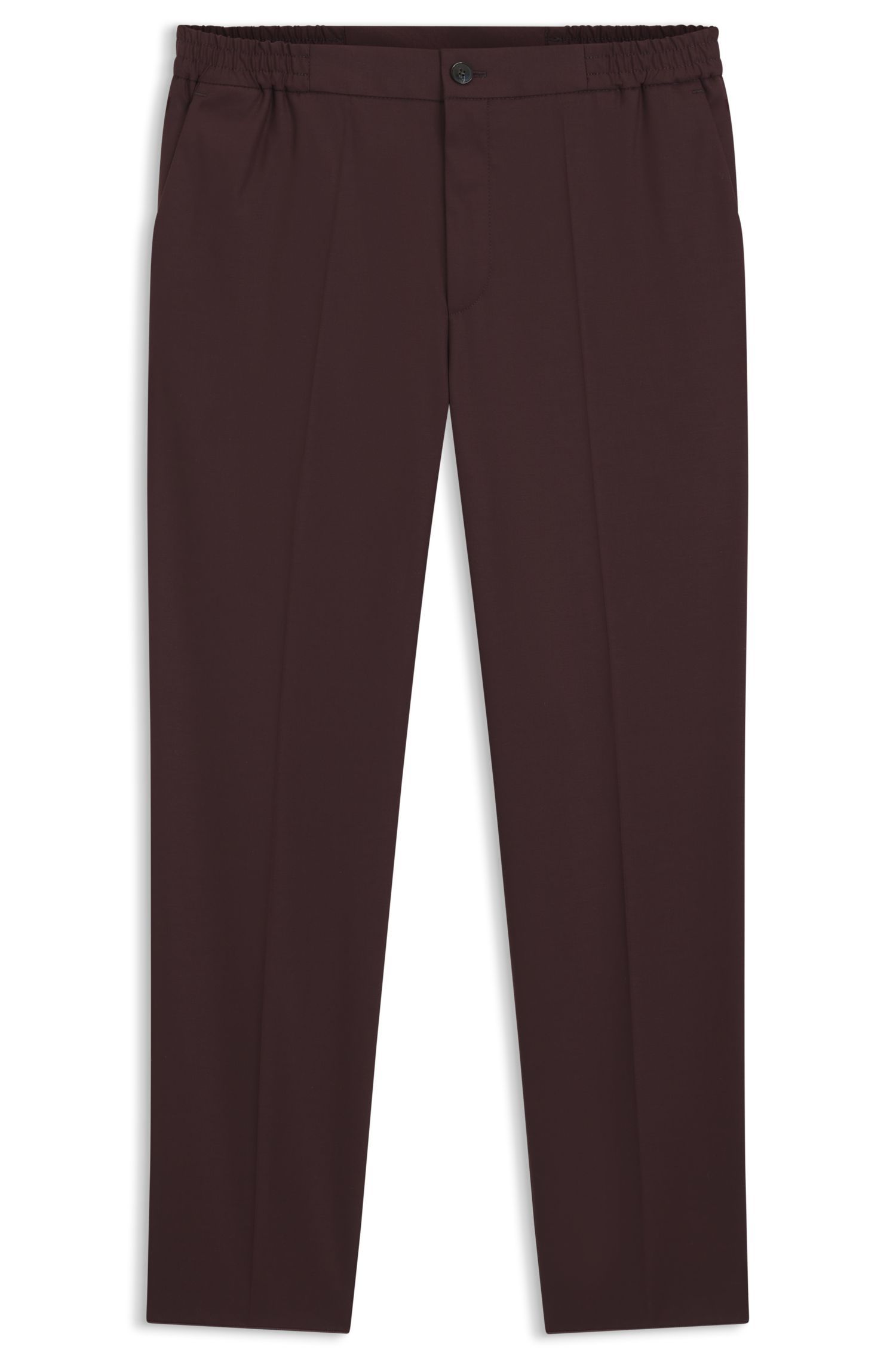 HUGO - Quần tây slim-fit làm từ vải poplin pha len