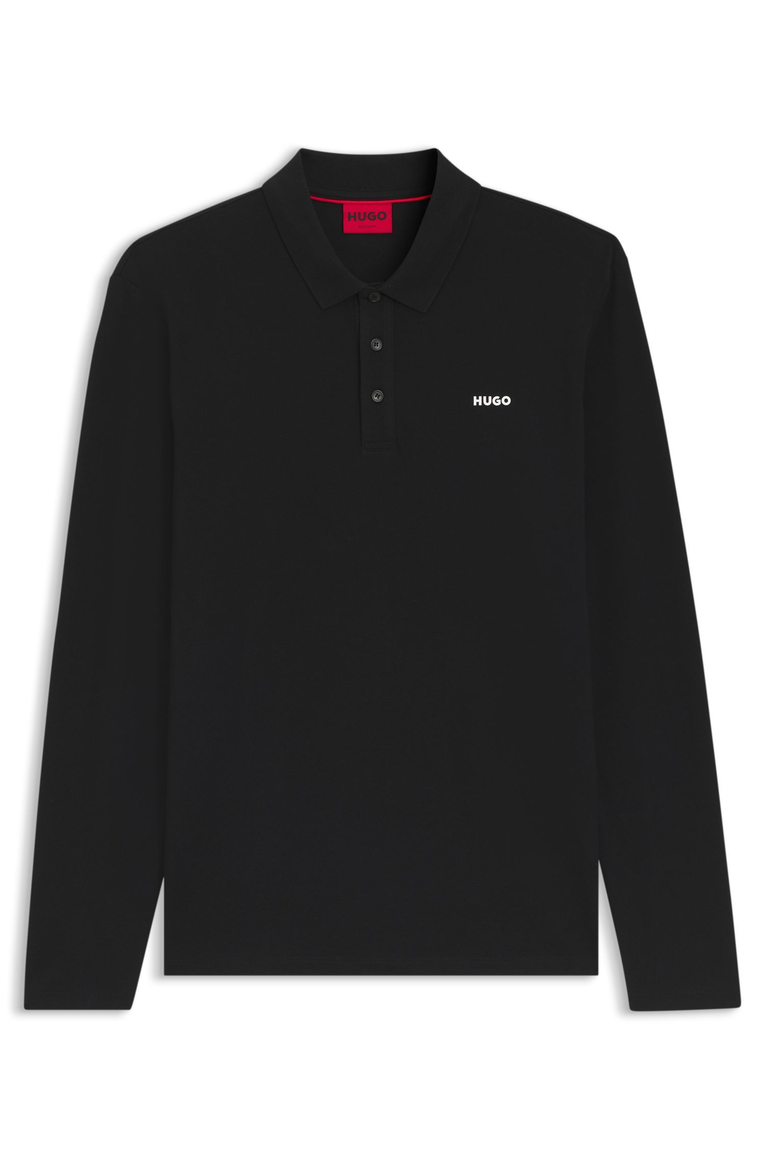 HUGO - Áo polo cotton piqué in logo