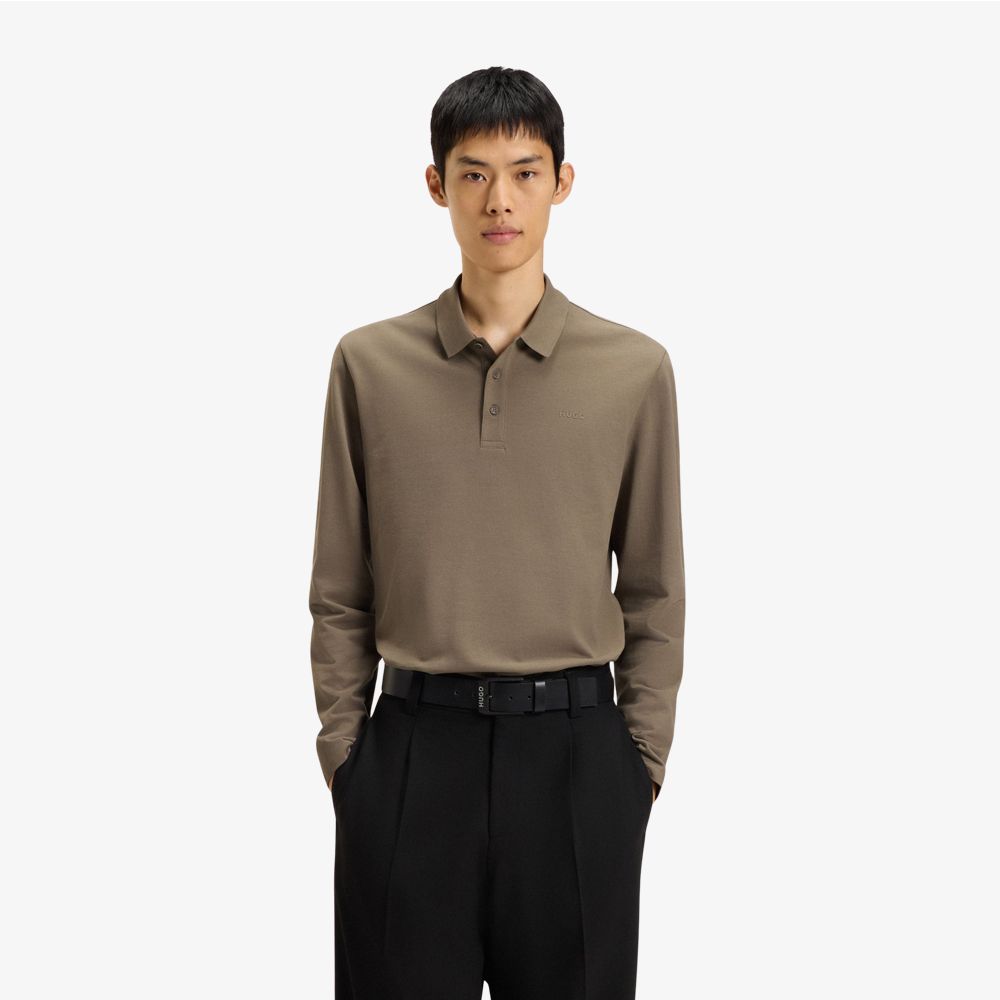 HUGO - Áo polo cotton piqué in logo