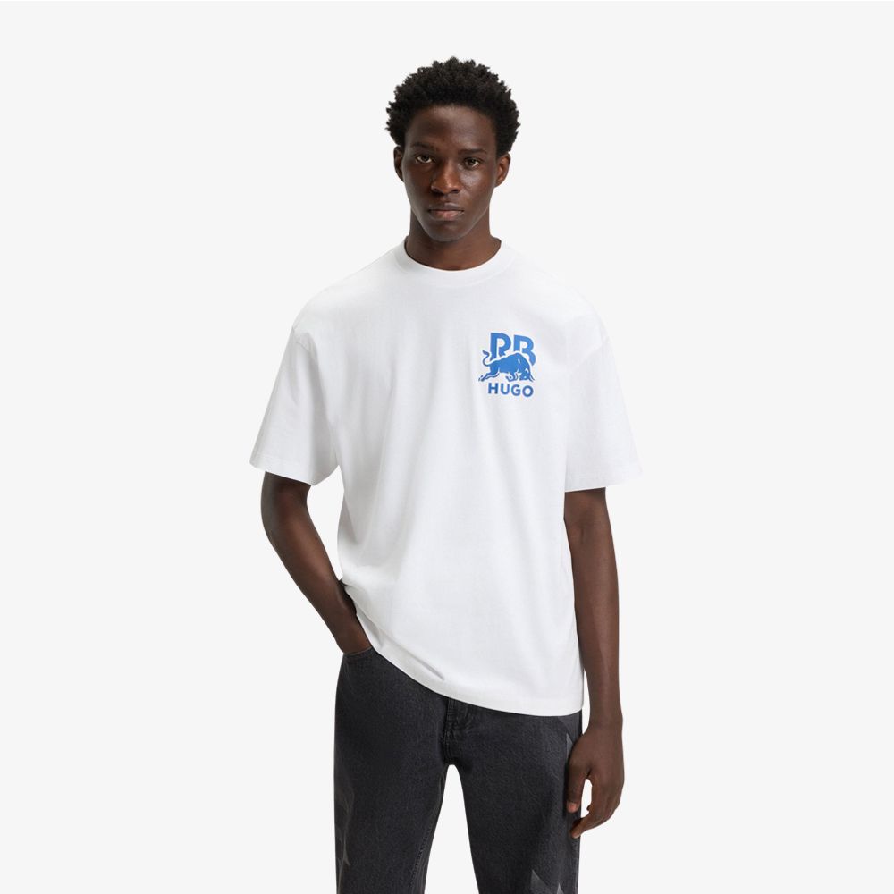 HUGO - Áo thun cotton HUGO x RB với logo hình bò tót Racing Bulls