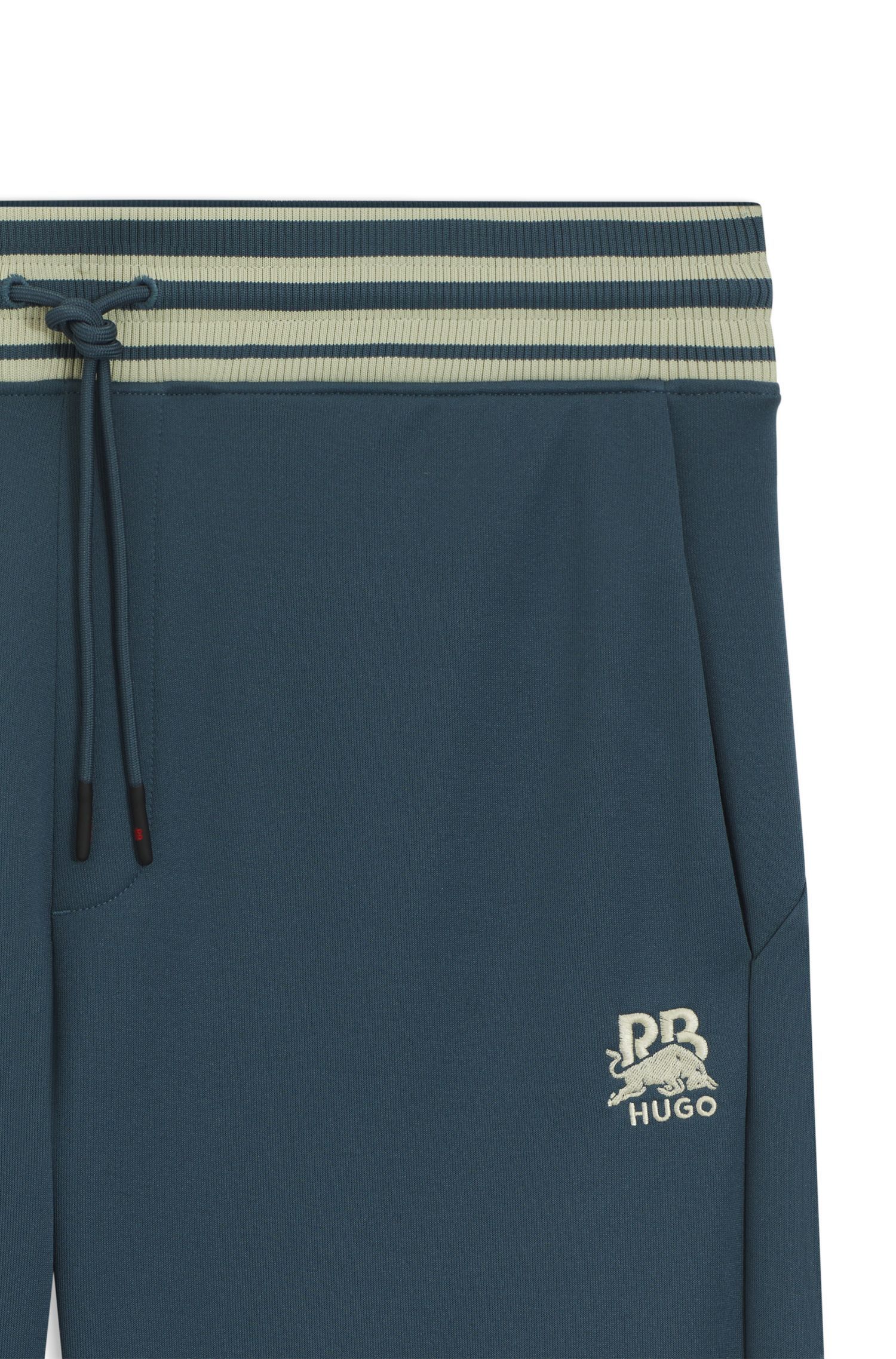 HUGO - Quần sweatpants dáng oversized HUGO x RB với cạp quần sọc