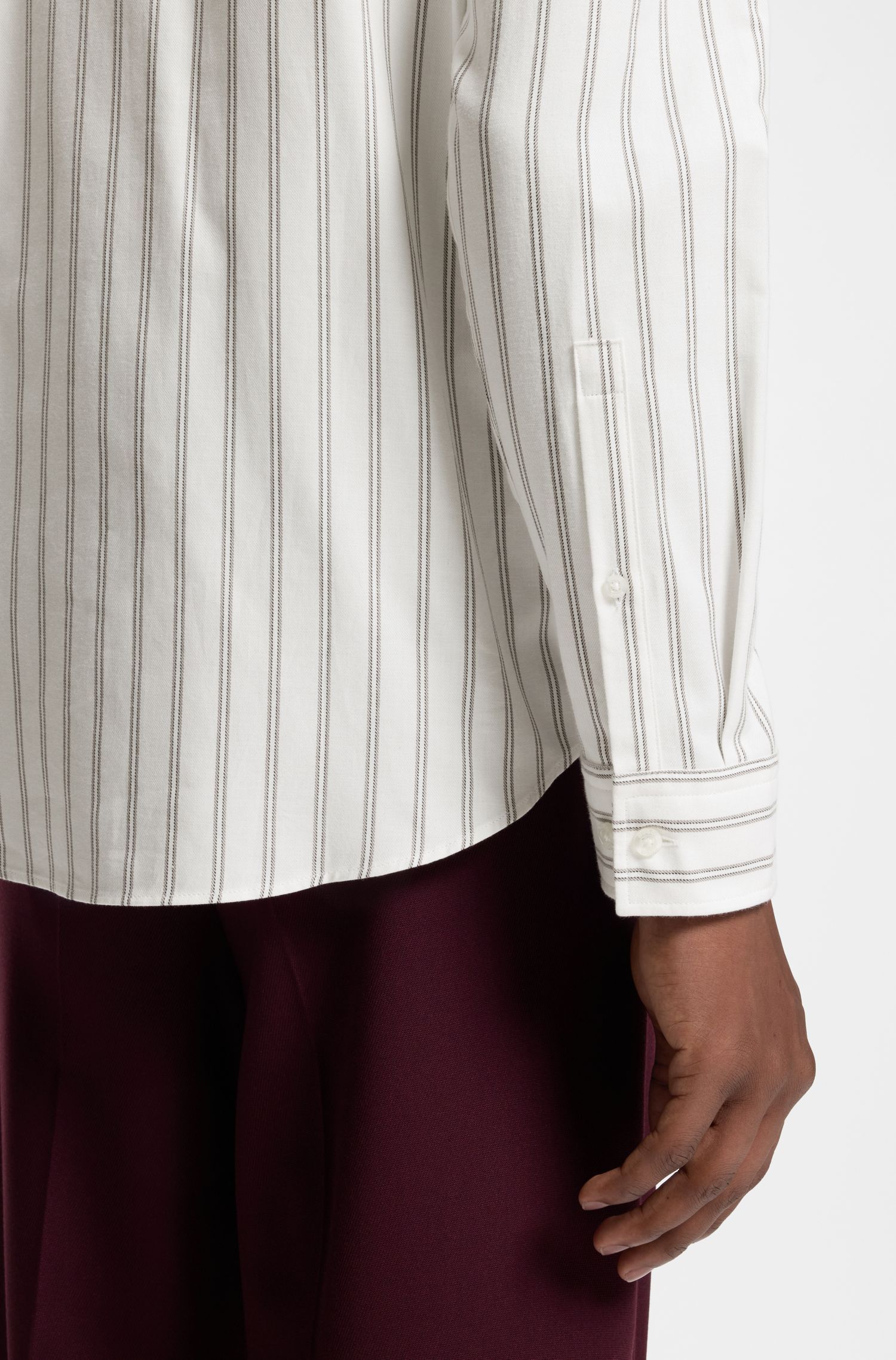 Áo sơ mi relaxed fit vải flannel cotton