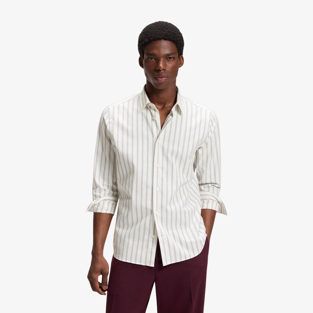 Áo sơ mi relaxed fit vải flannel cotton