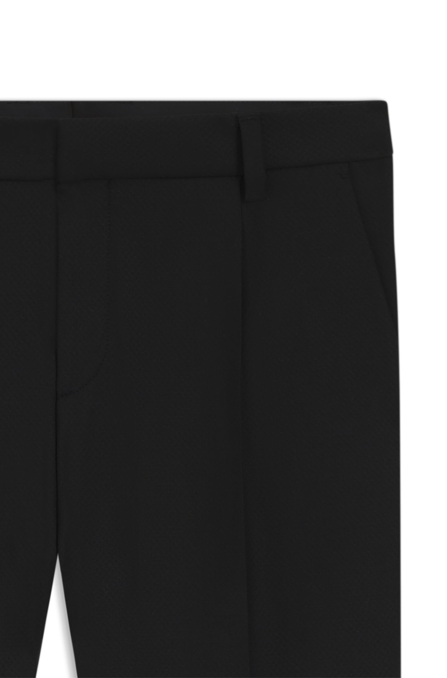 HUGO - Quần tuxedo slim fit chất liệu jacquard co giãn