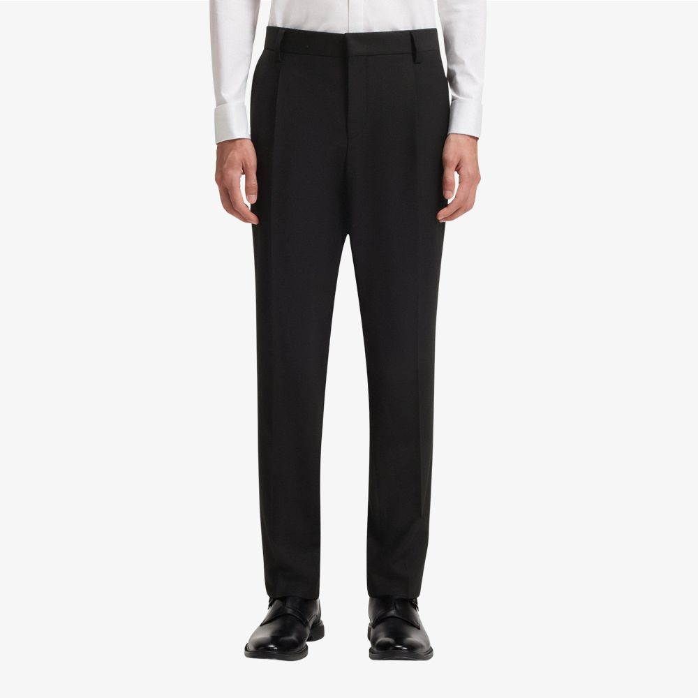 HUGO - Quần tuxedo slim fit chất liệu jacquard co giãn