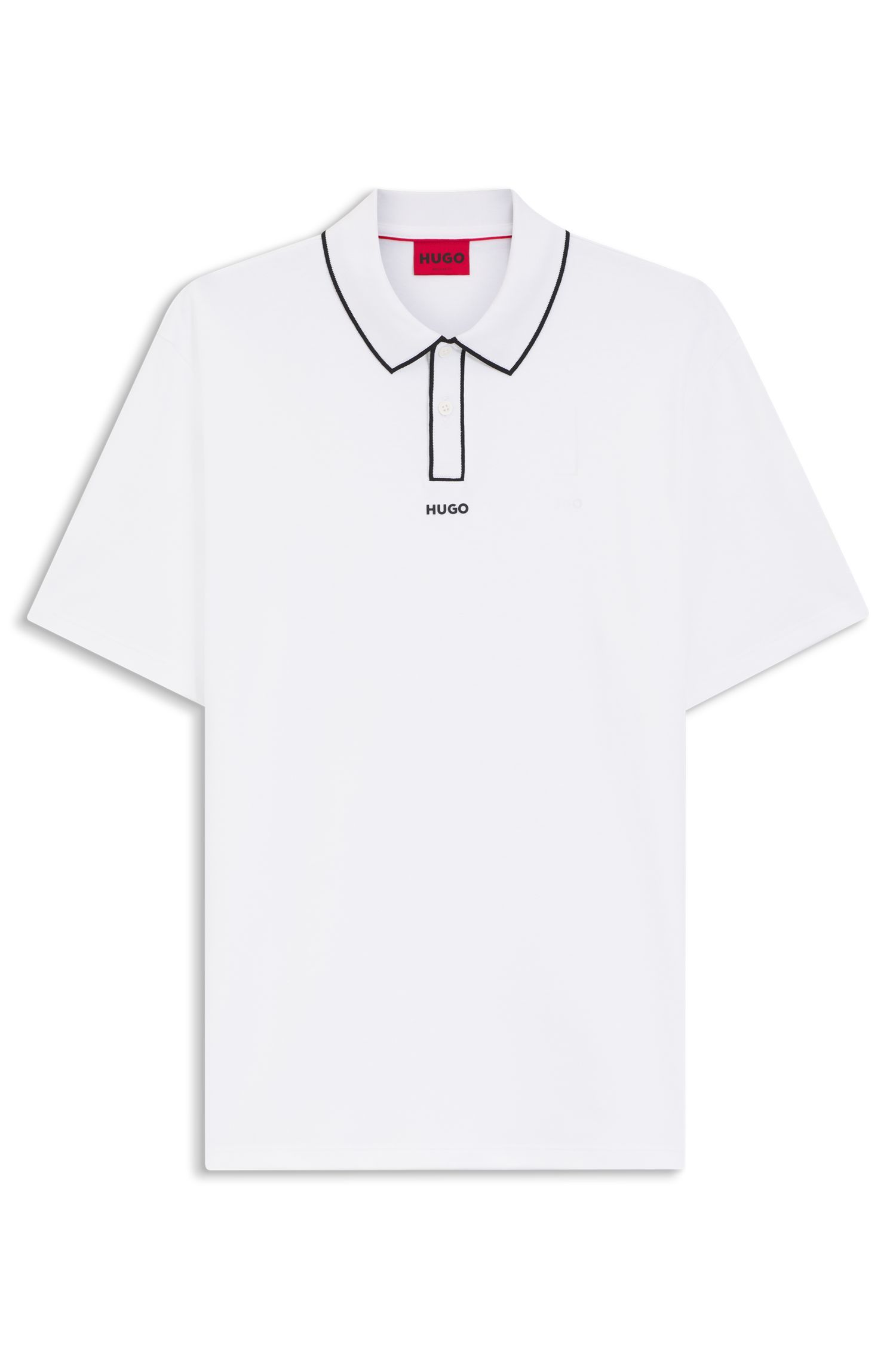 Áo polo chất liệu cotton jersey với viền tương phản