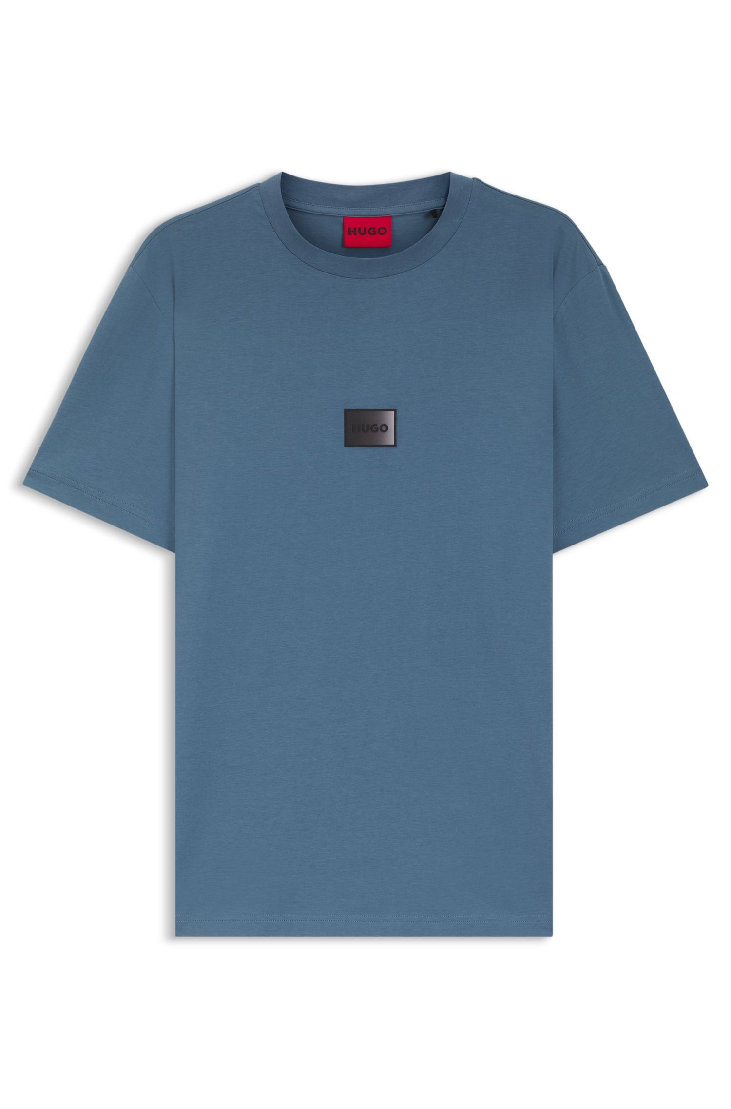 HUGO - Áo thun in logo chuyển màu, chất liệu cotton jersey