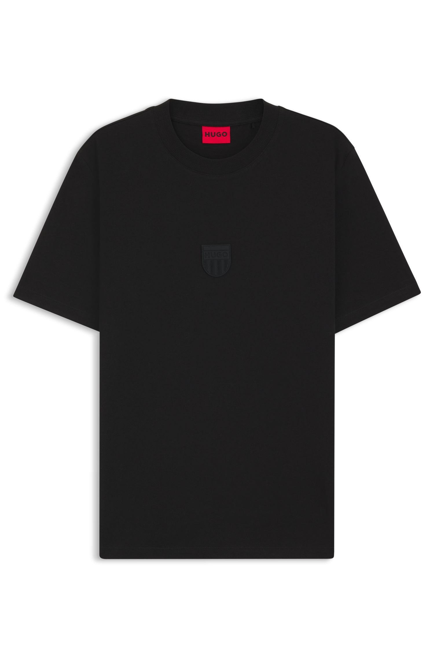 Áo thun in logo cao su, chất liệu cotton jersey