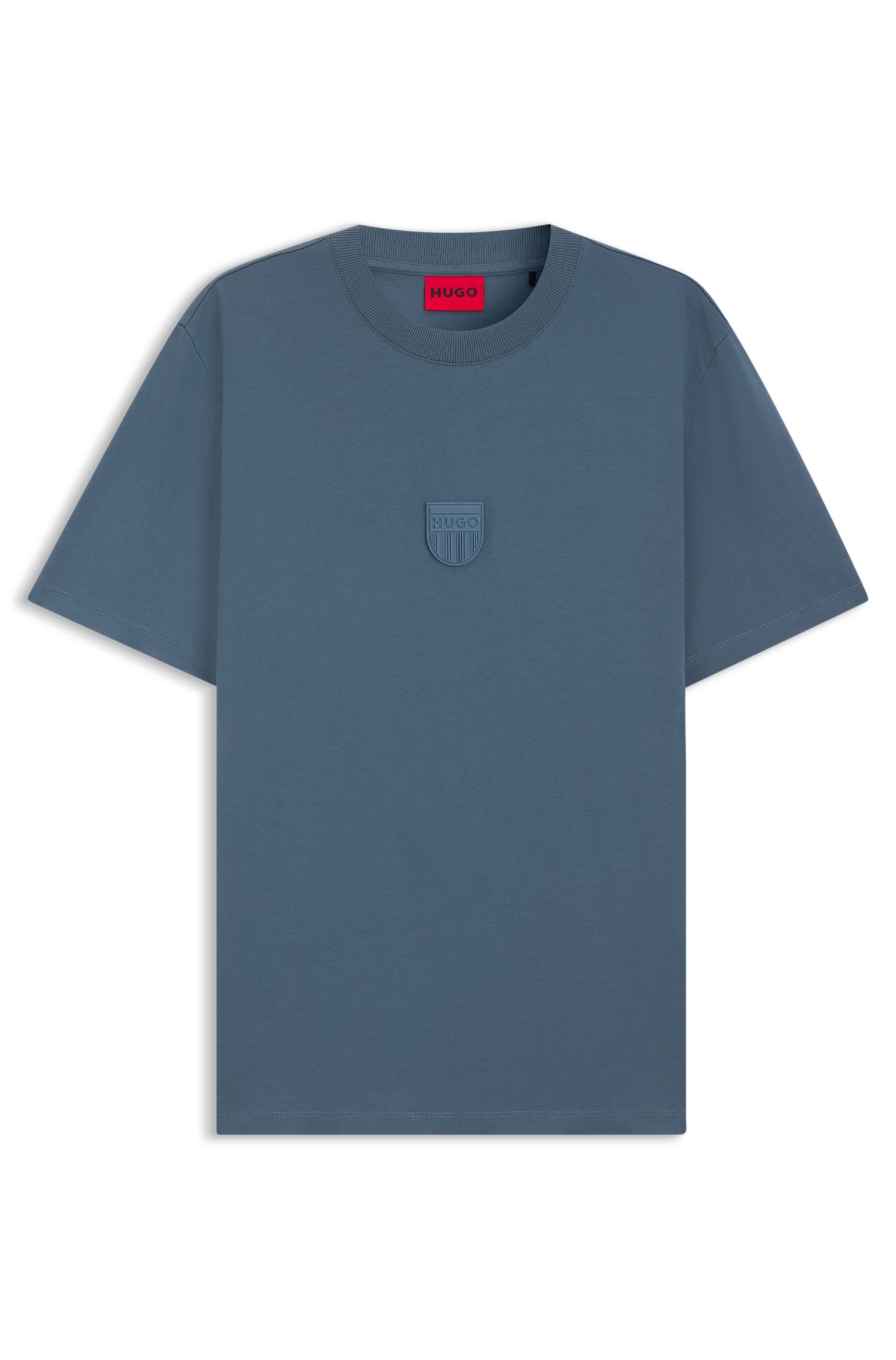 Áo thun in logo cao su, chất liệu cotton jersey