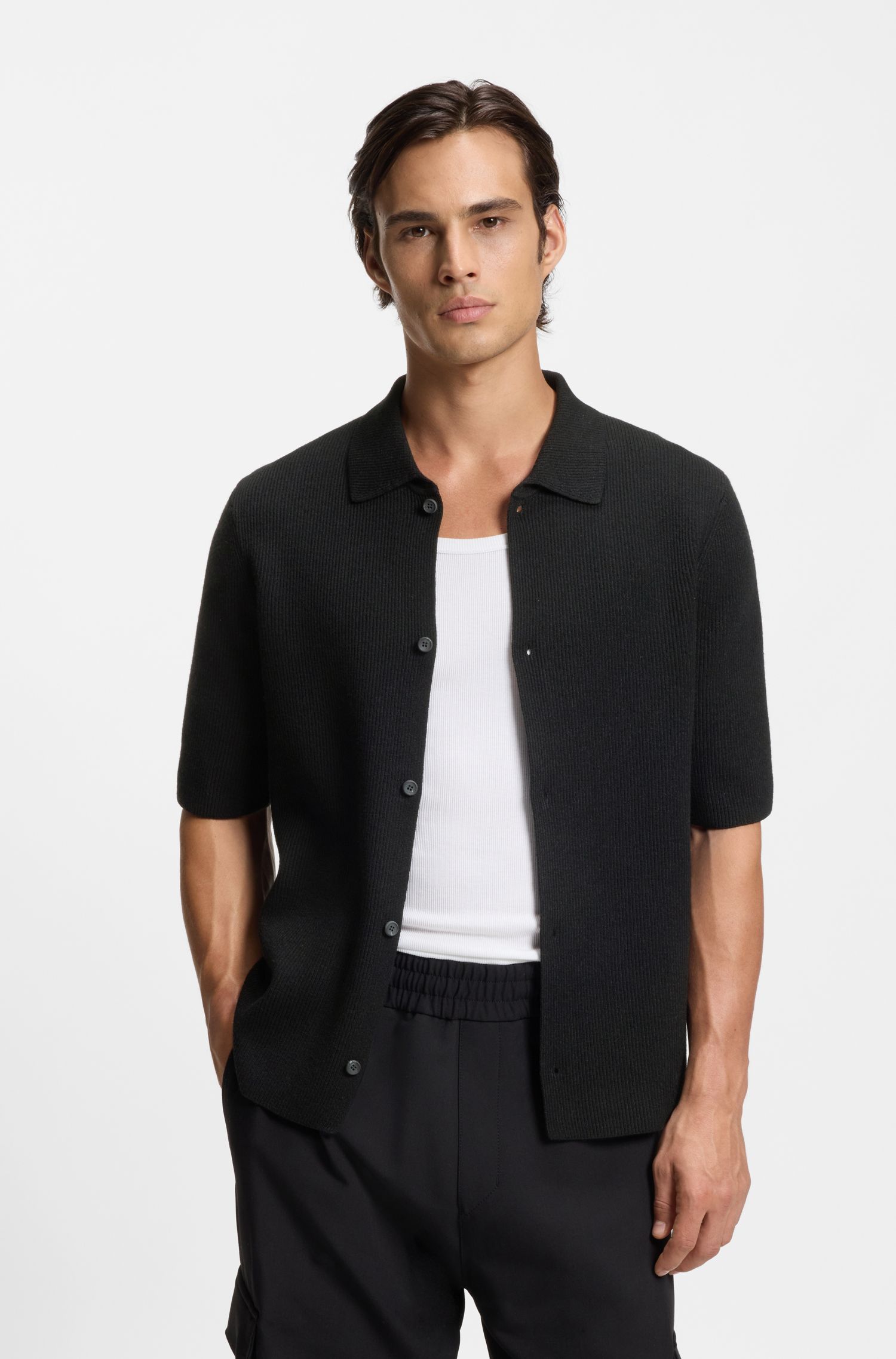 Áo sơ mi len regular-fit