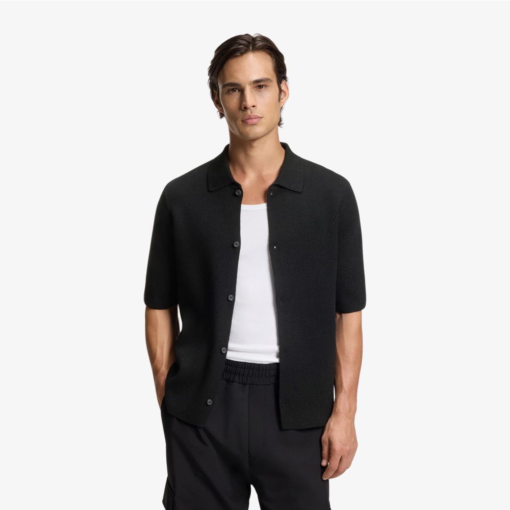 HUGO - Áo sơ mi len regular-fit