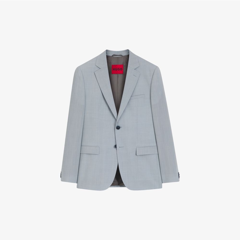 HUGO - Áo vest extra slim fit, chất liệu poplin pha len