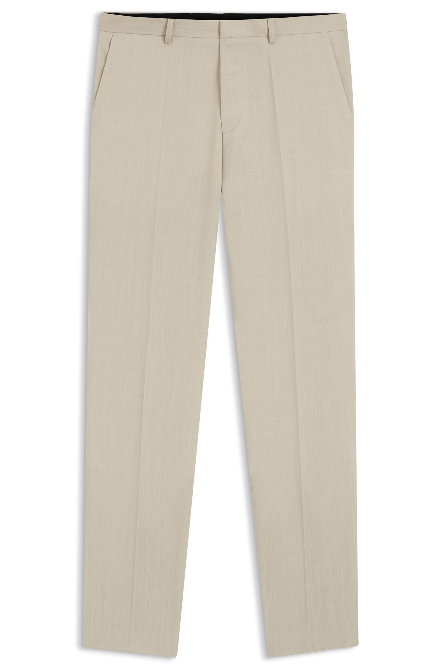 HUGO - Quần tây extra slim fit chất liệu poplin pha len