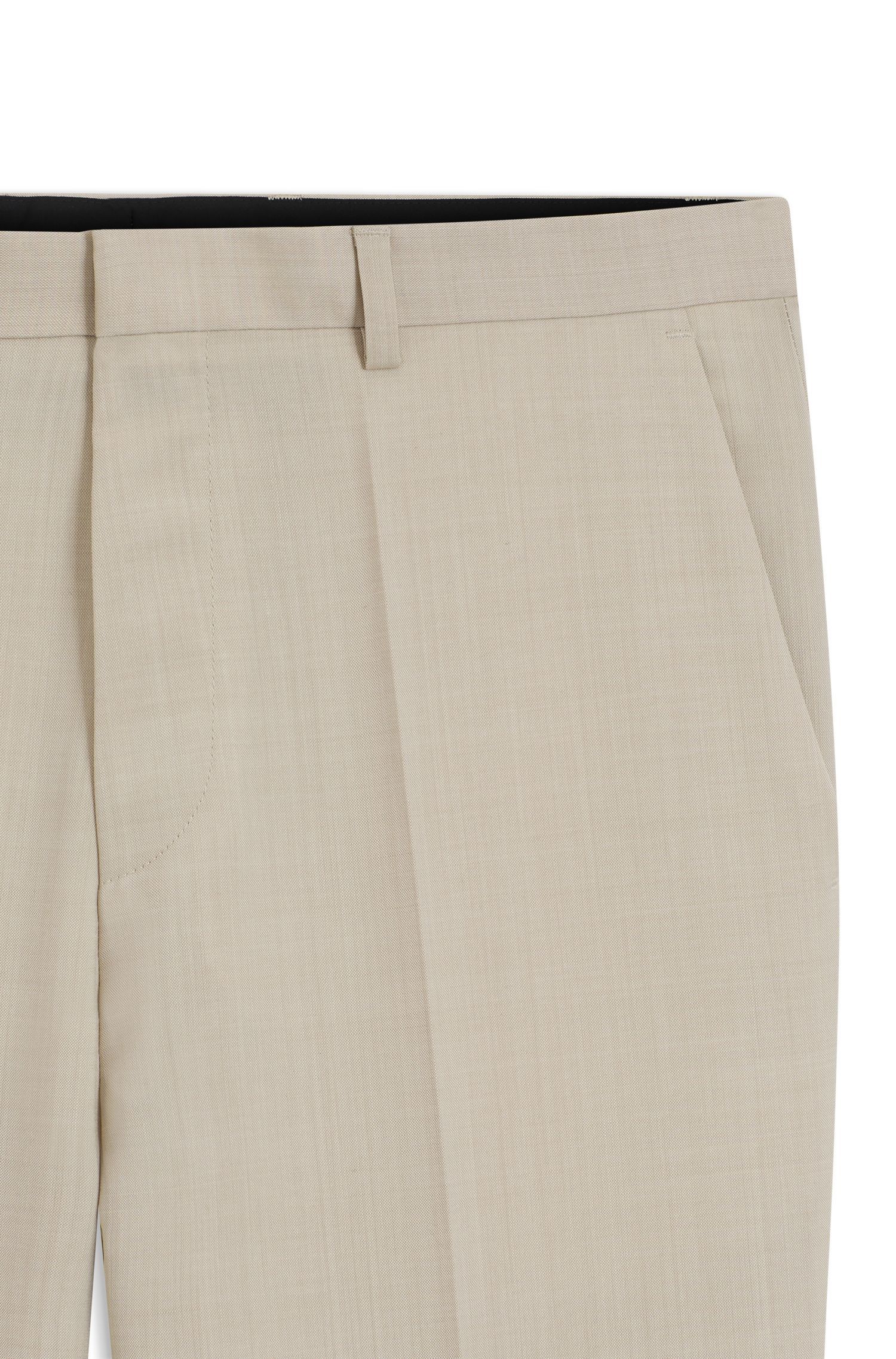 HUGO - Quần tây extra slim fit chất liệu poplin pha len