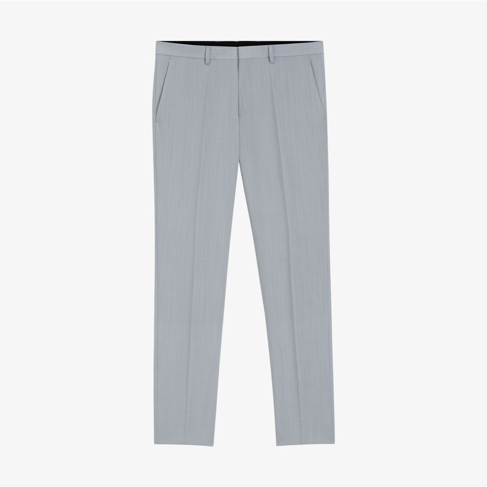 HUGO - Quần tây extra slim fit chất liệu poplin pha len
