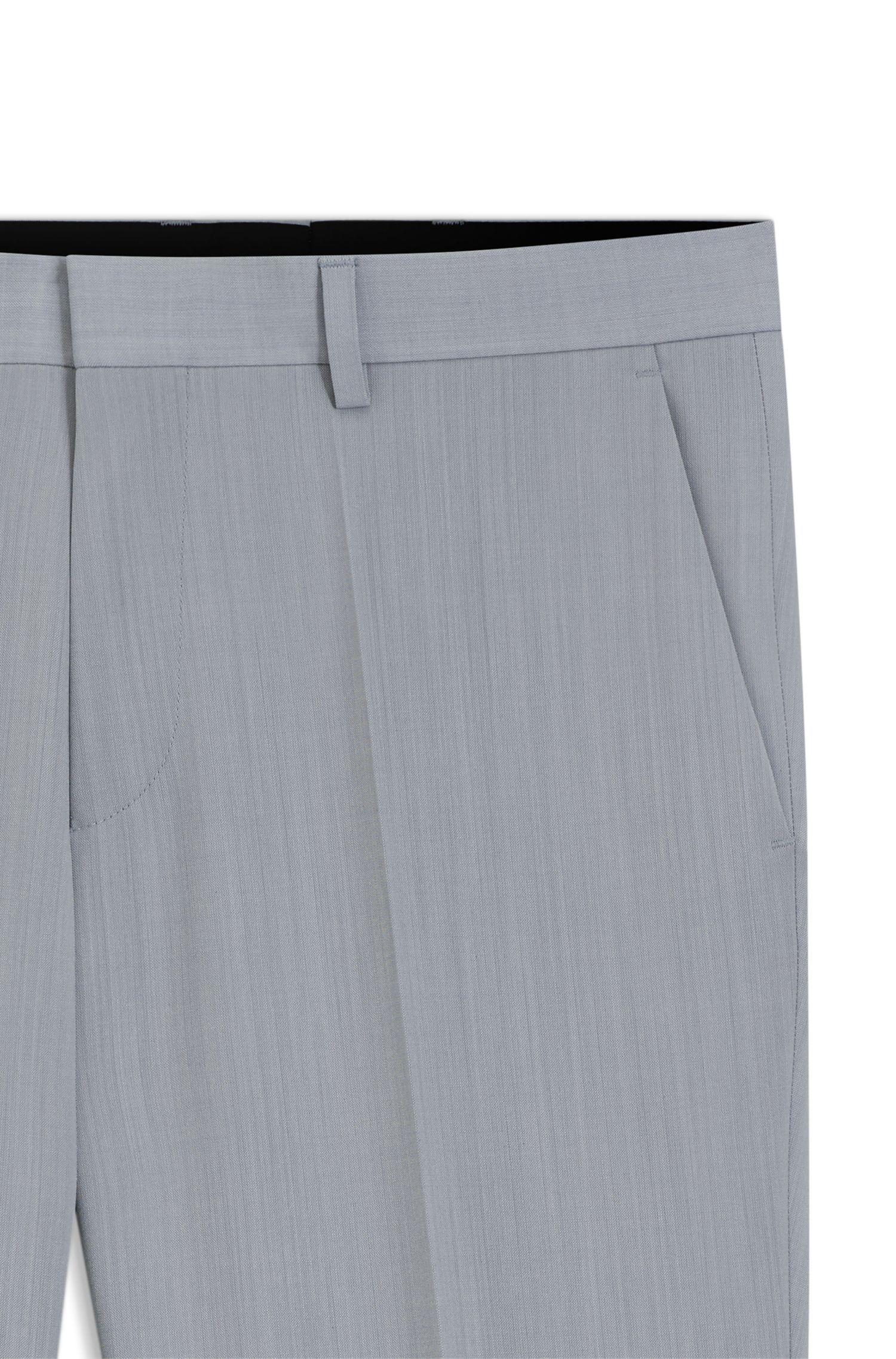HUGO - Quần tây extra slim fit chất liệu poplin pha len