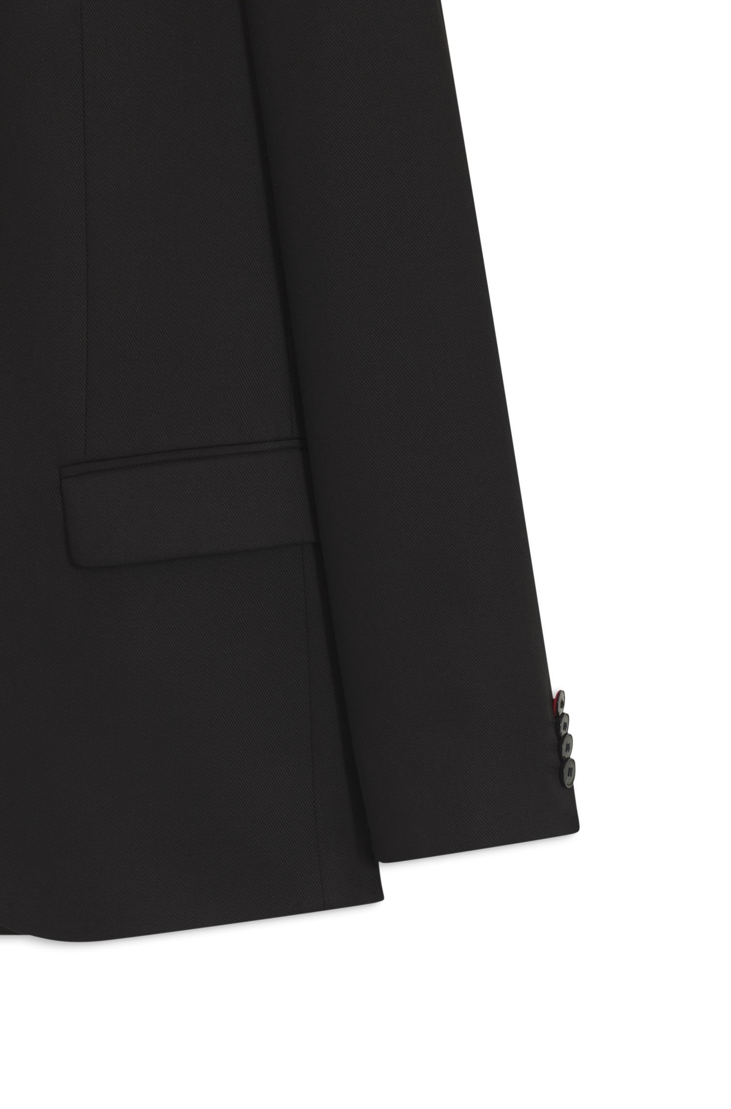 HUGO - Bộ vest ba mảnh  slim-fit, vải chéo