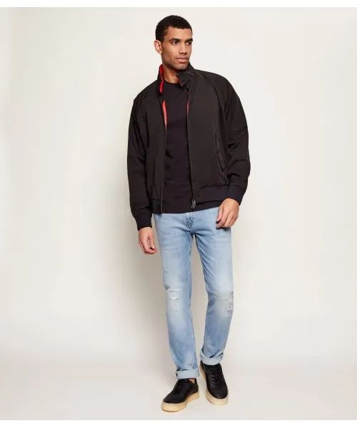 HUGO - Quần jeans cotton với chi tiết rách