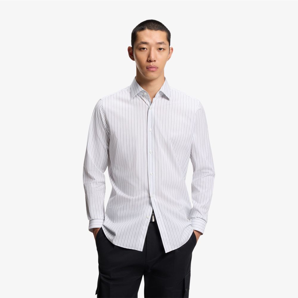 HUGO - Áo sơ mi modern-fit cotton kẻ sọc