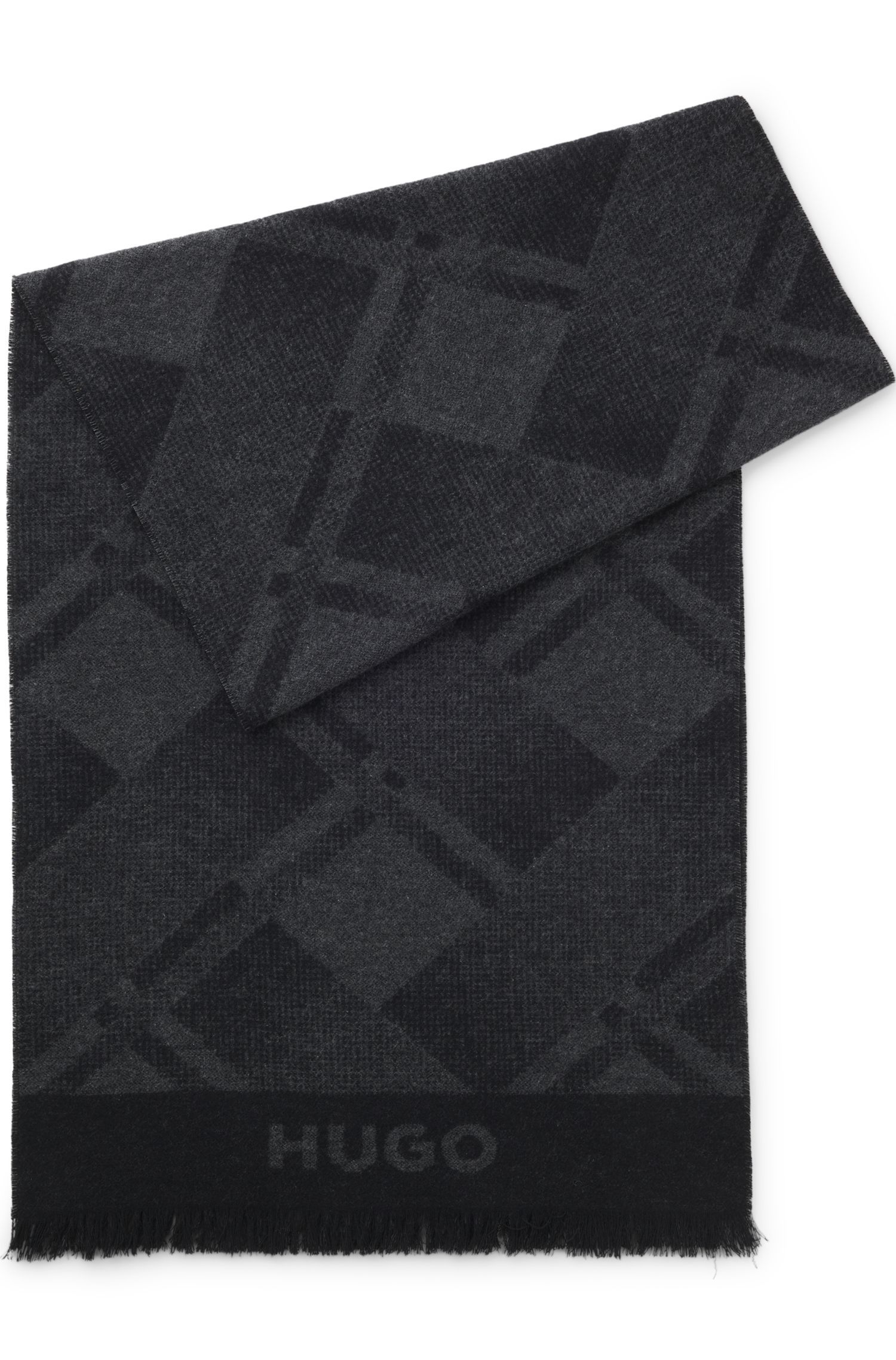 Khăn quàng cổ bằng vải cotton chải mịn với họa tiết jacquard