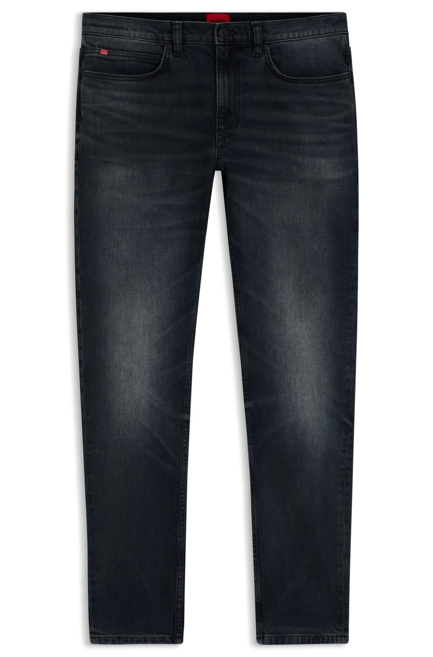 HUGO - Quần jeans extra slim fit màu xanh tro, chất liệu denim co giãn thoải mái