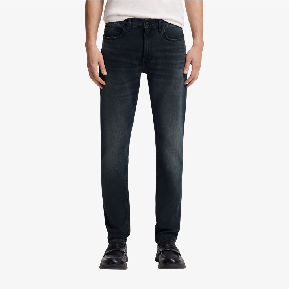 Quần jeans extra slim fit màu xanh tro, chất liệu denim co giãn thoải mái